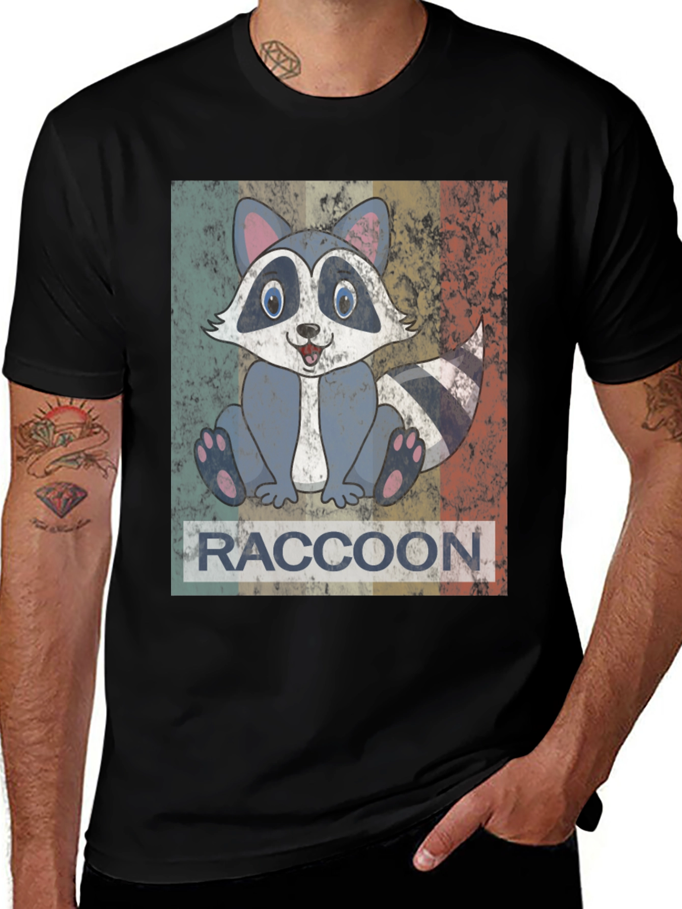 Variant 27 of Retro Raccoon Graphic Tee - Unisex Soft Cotton