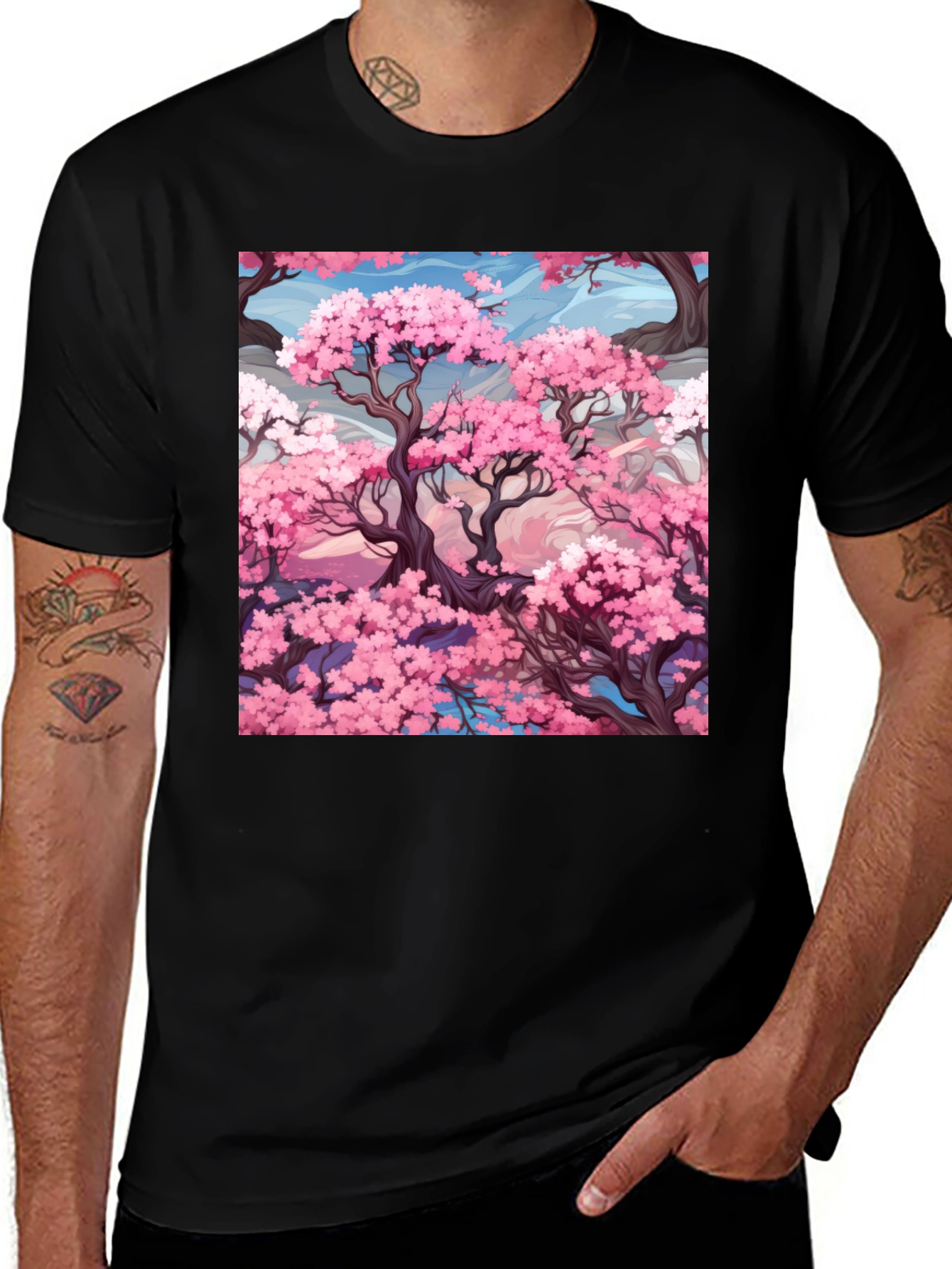 Sakura Tree T-Shirt - Artistic Design