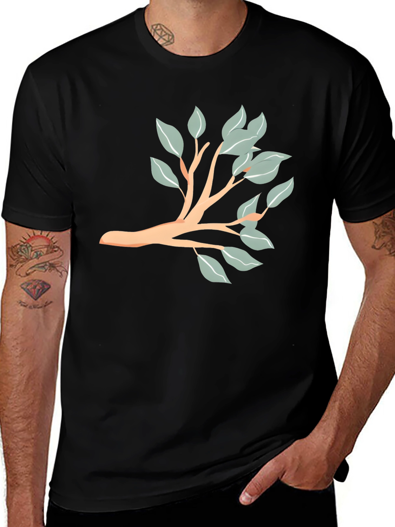 Variant 24 of Nature Branch Graphic Tee - Stylish Casual Wear