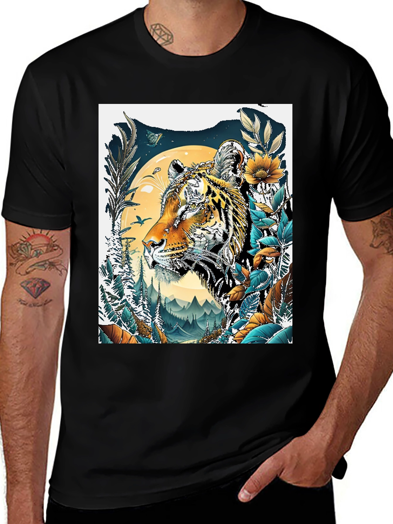 Variant 29 of Tiger Graphic Tee - Nature Inspired Design