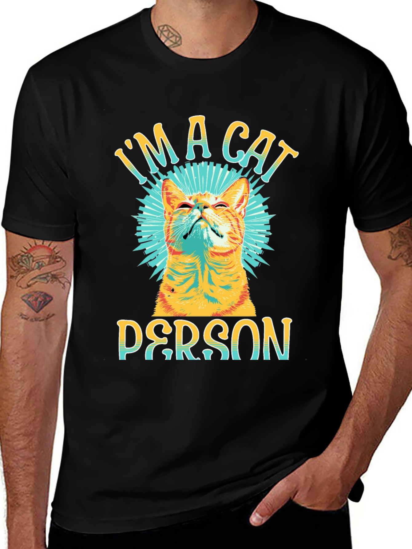 Variant 20 of I'm A Cat Person Black T-Shirt