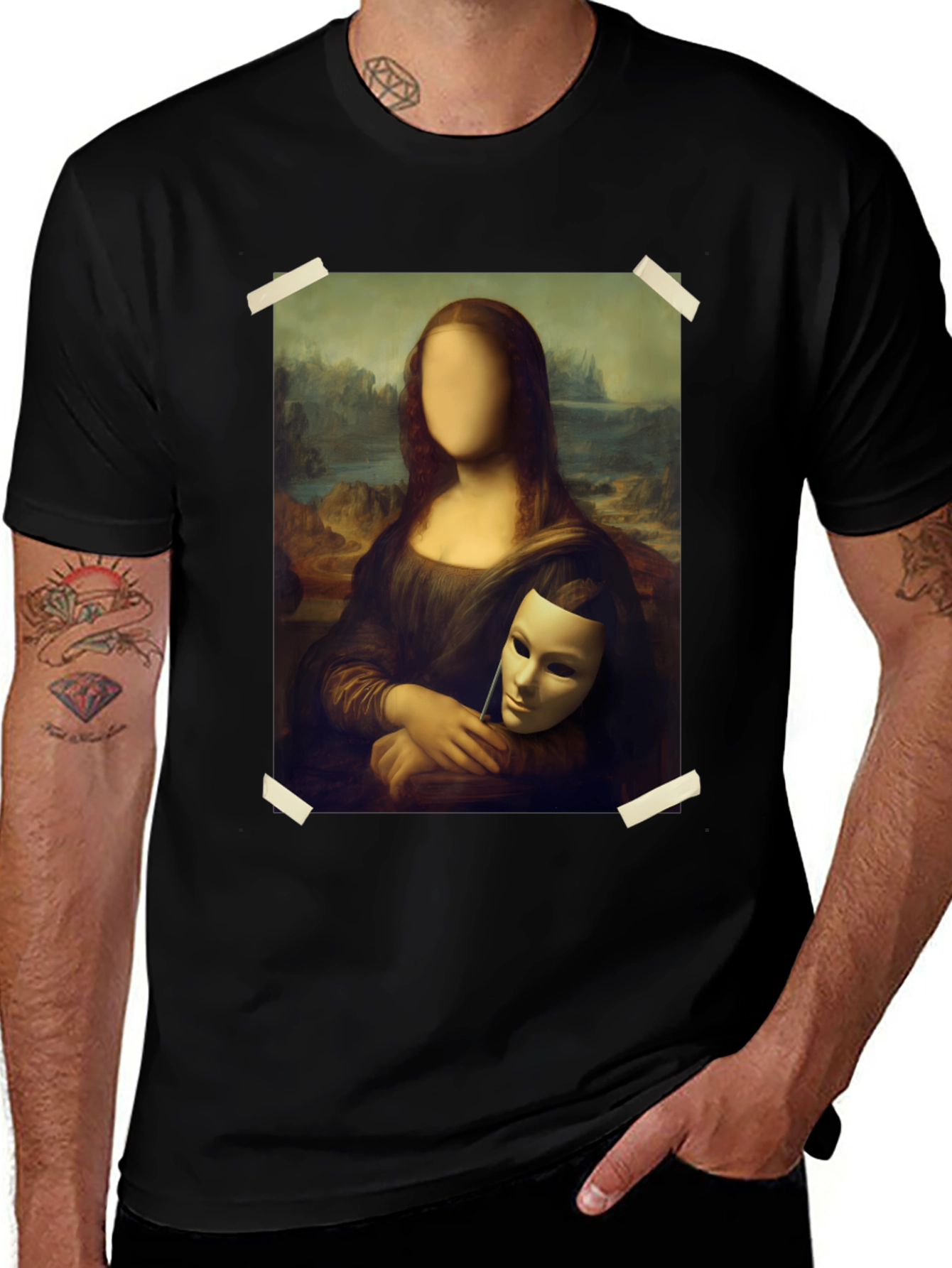Variant 17 of Mona Lisa Faceless T-Shirt