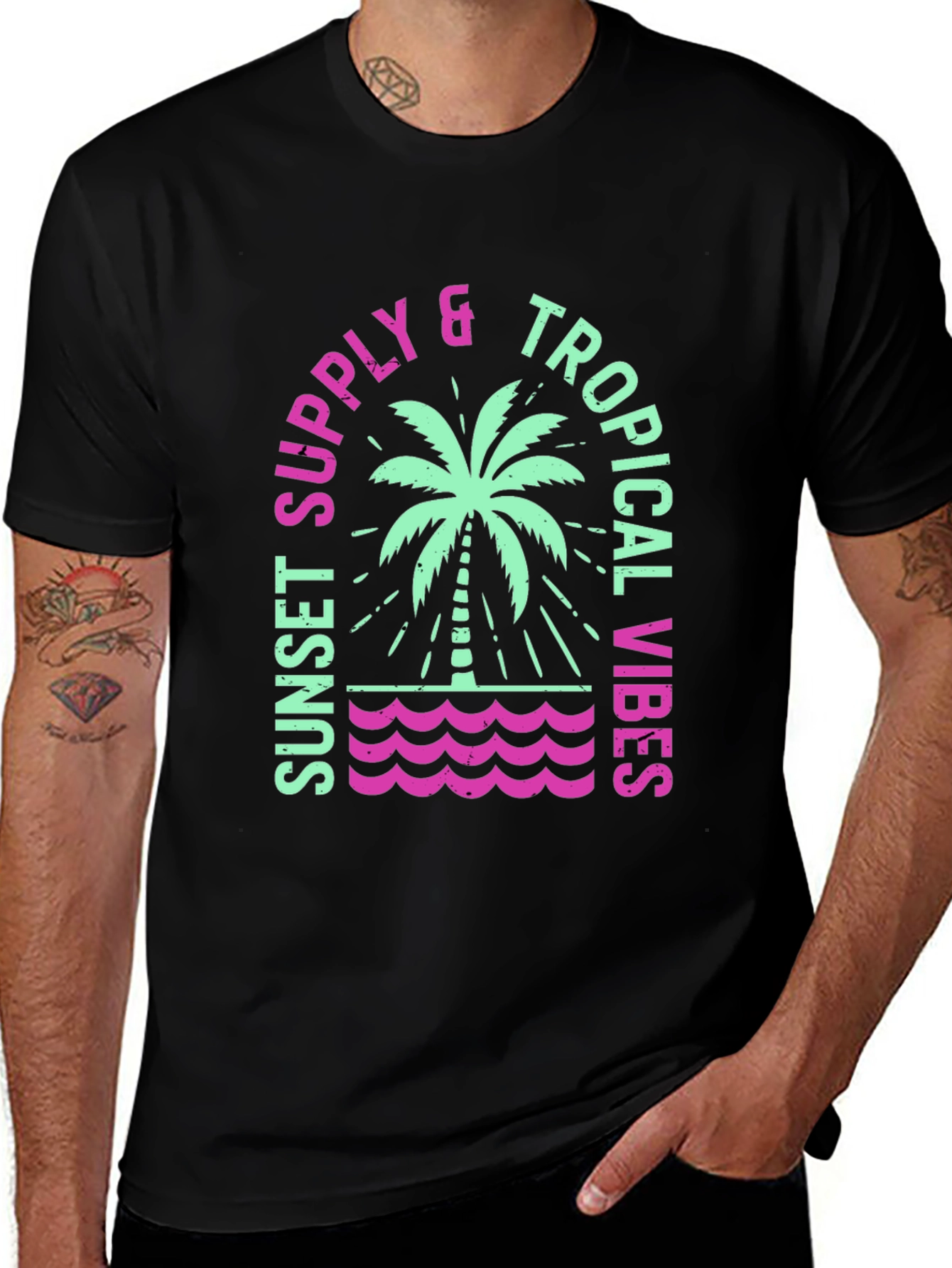 Variant 7 of Sunset Supply Tropical Vibes Graphic T-Shirt
