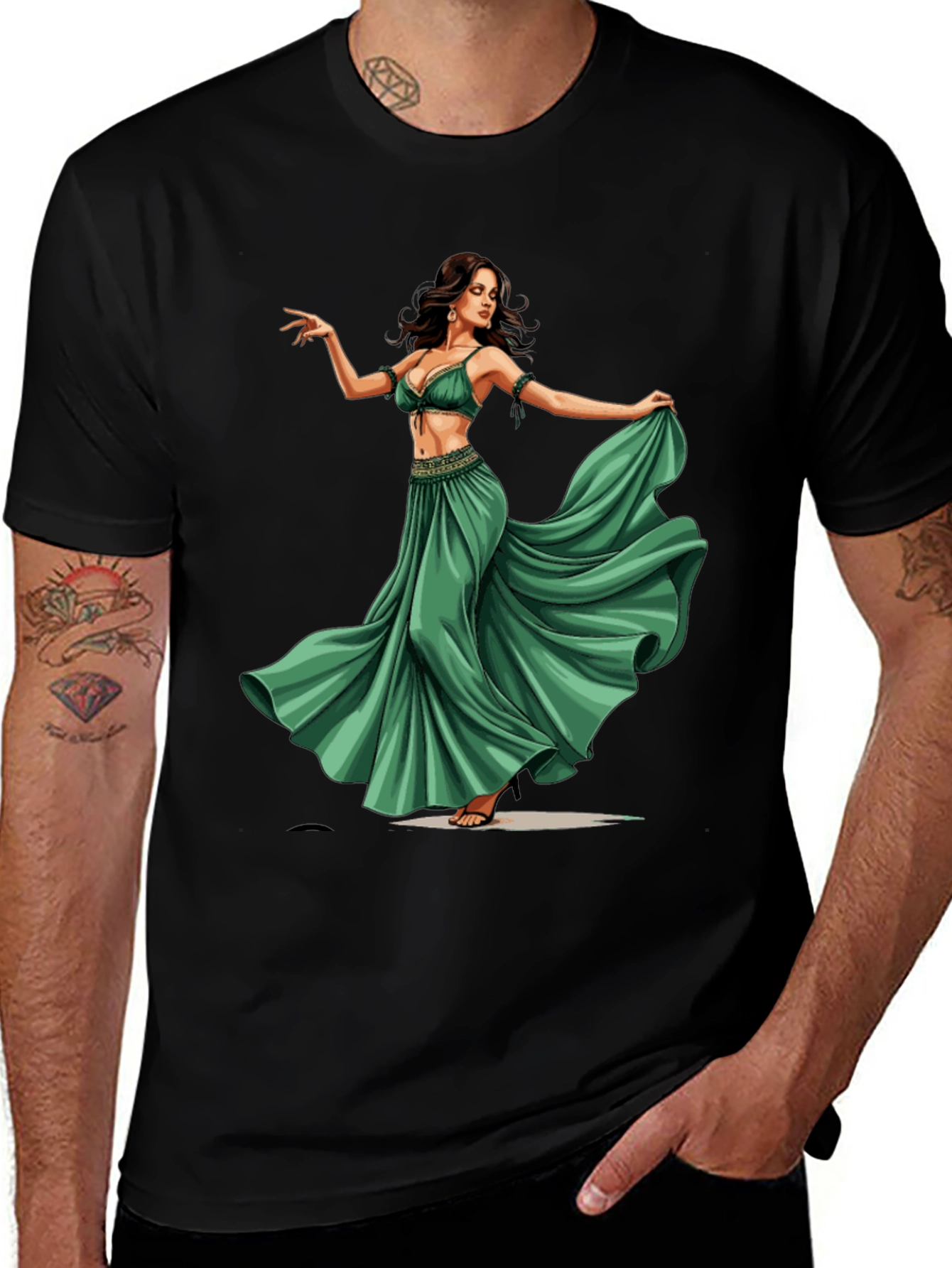 Variant 10 of Belly Dancer Graphic Tee - Unique Design