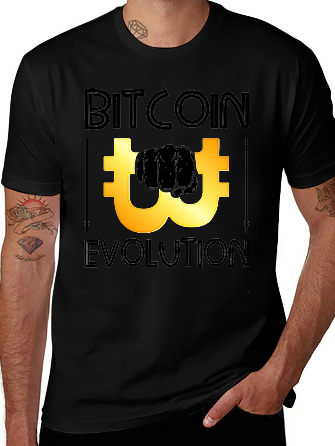 Bitcoin Evolution Graphic Black Tee