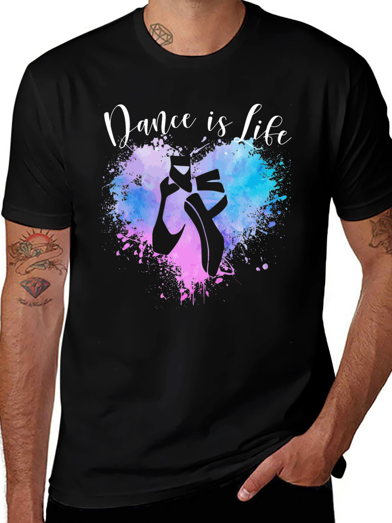 Variant 9 of Dance is Life T-Shirt - Ballet Shoes Design