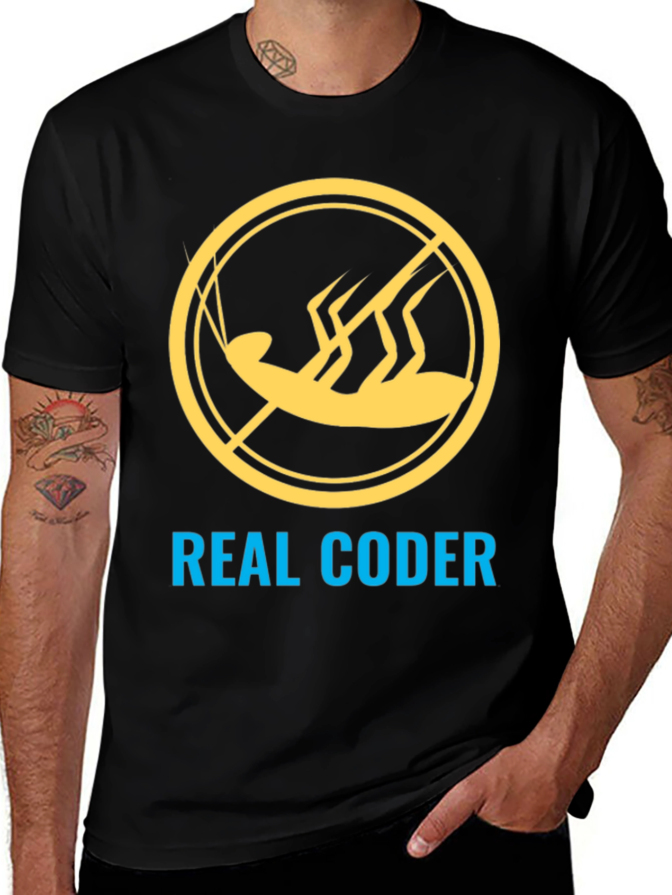 Real Coder T-Shirt - No Bugs Allowed!