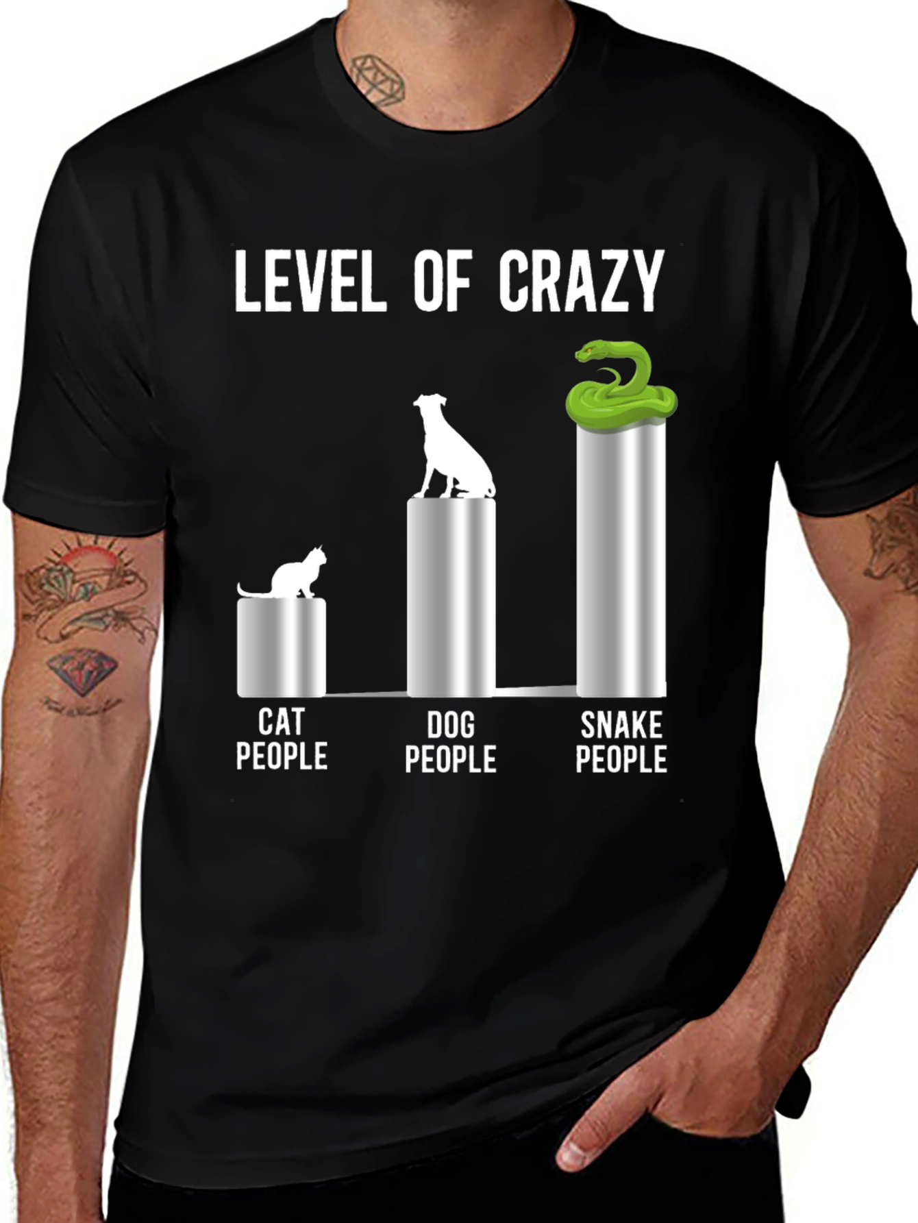Variant 22 of Level of Crazy Animal People Graphic Tee