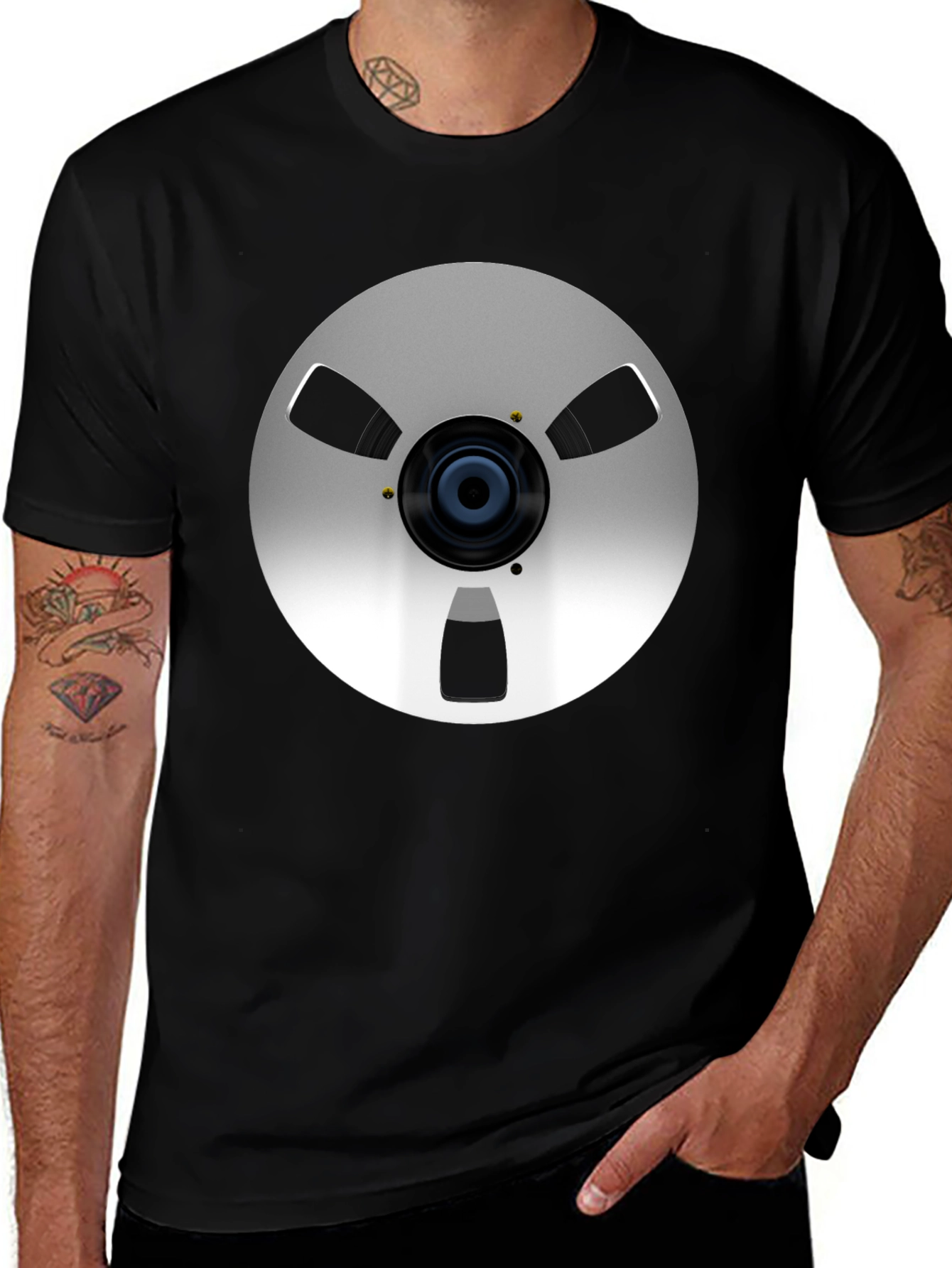Variant 14 of Retro Reel-to-Reel Graphic T-Shirt