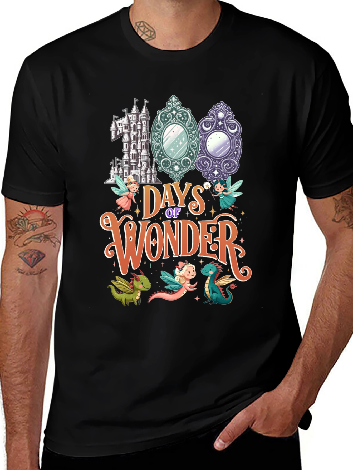 Variant 15 of 100 Days of Wonder Black T-Shirt