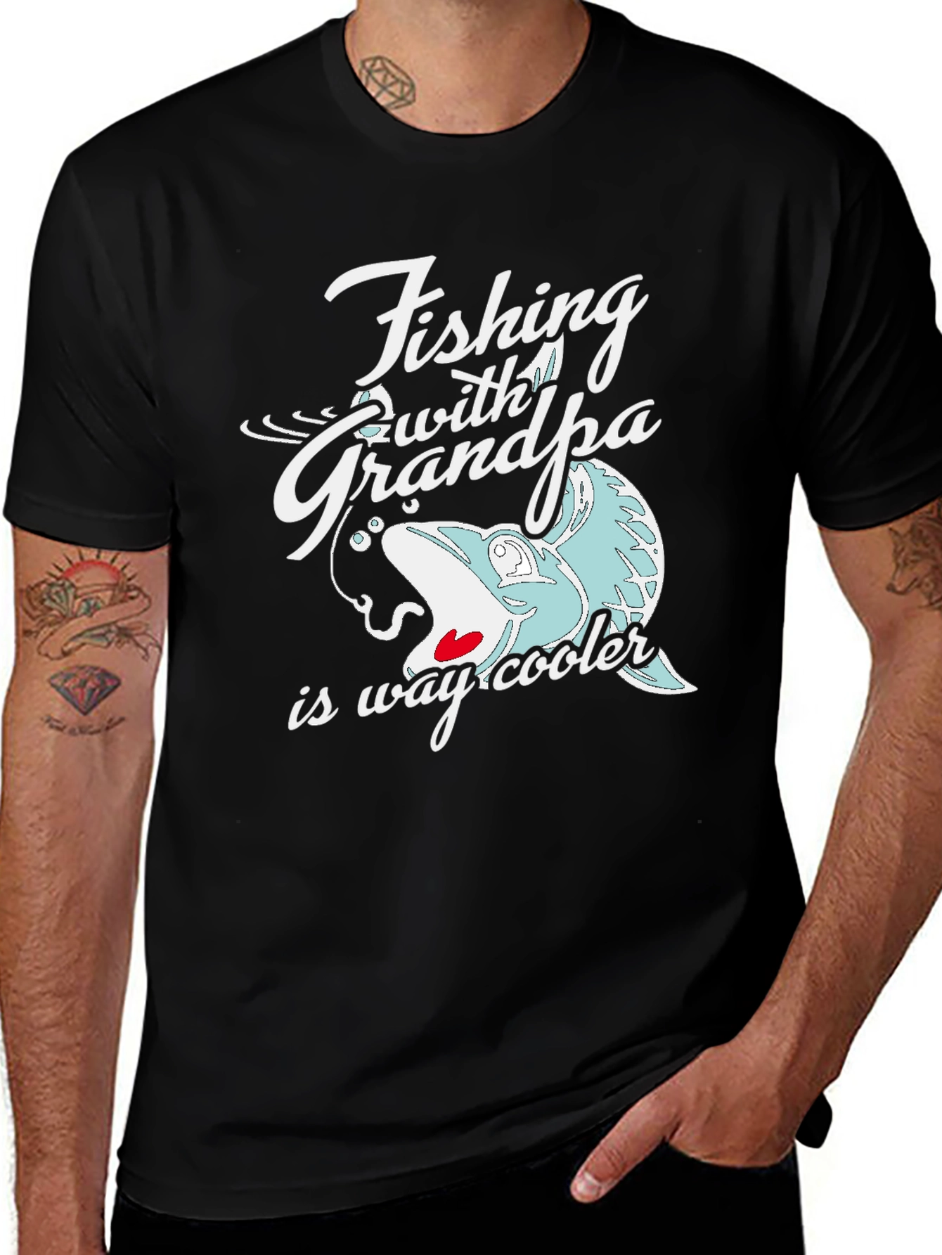 Variant 6 of Fishing With Grandpa T-Shirt