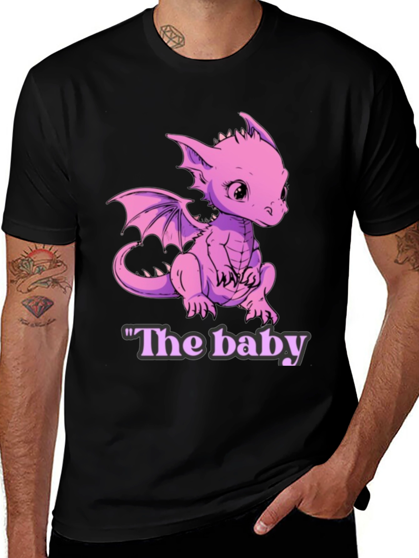 Variant 4 of Cute Baby Dragon Graphic Tee