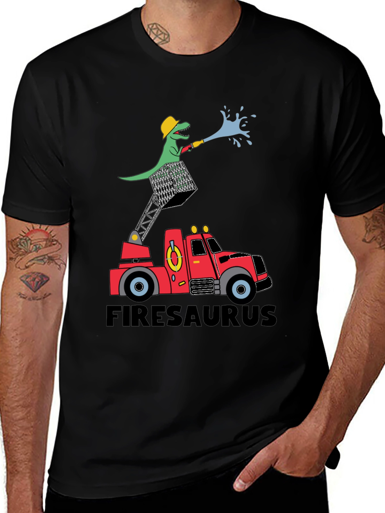 Variant 29 of Firesaurus T-Shirt: Dinosaur Firefighter