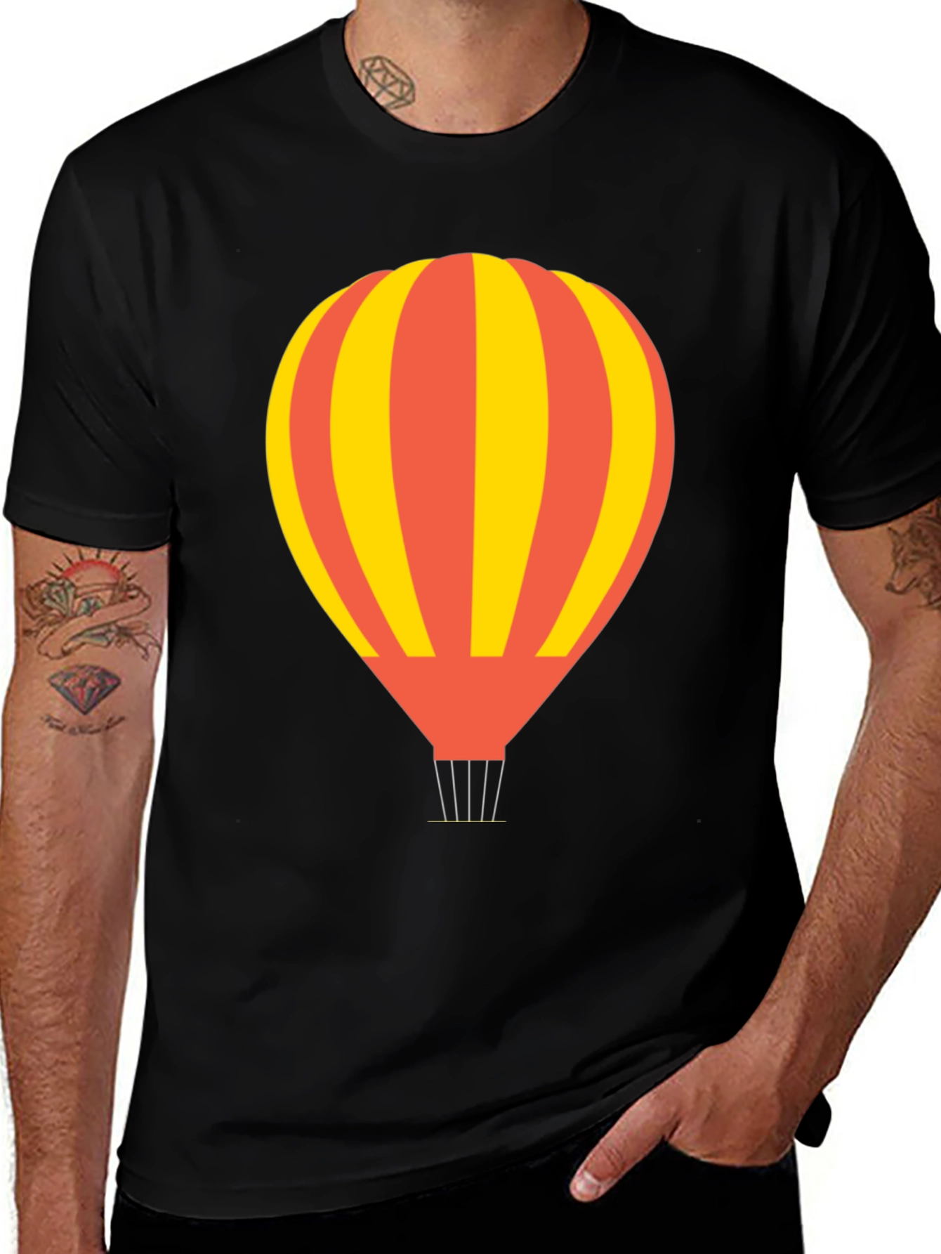 Variant 12 of Hot Air Balloon Graphic Tee - Stylish Comfort