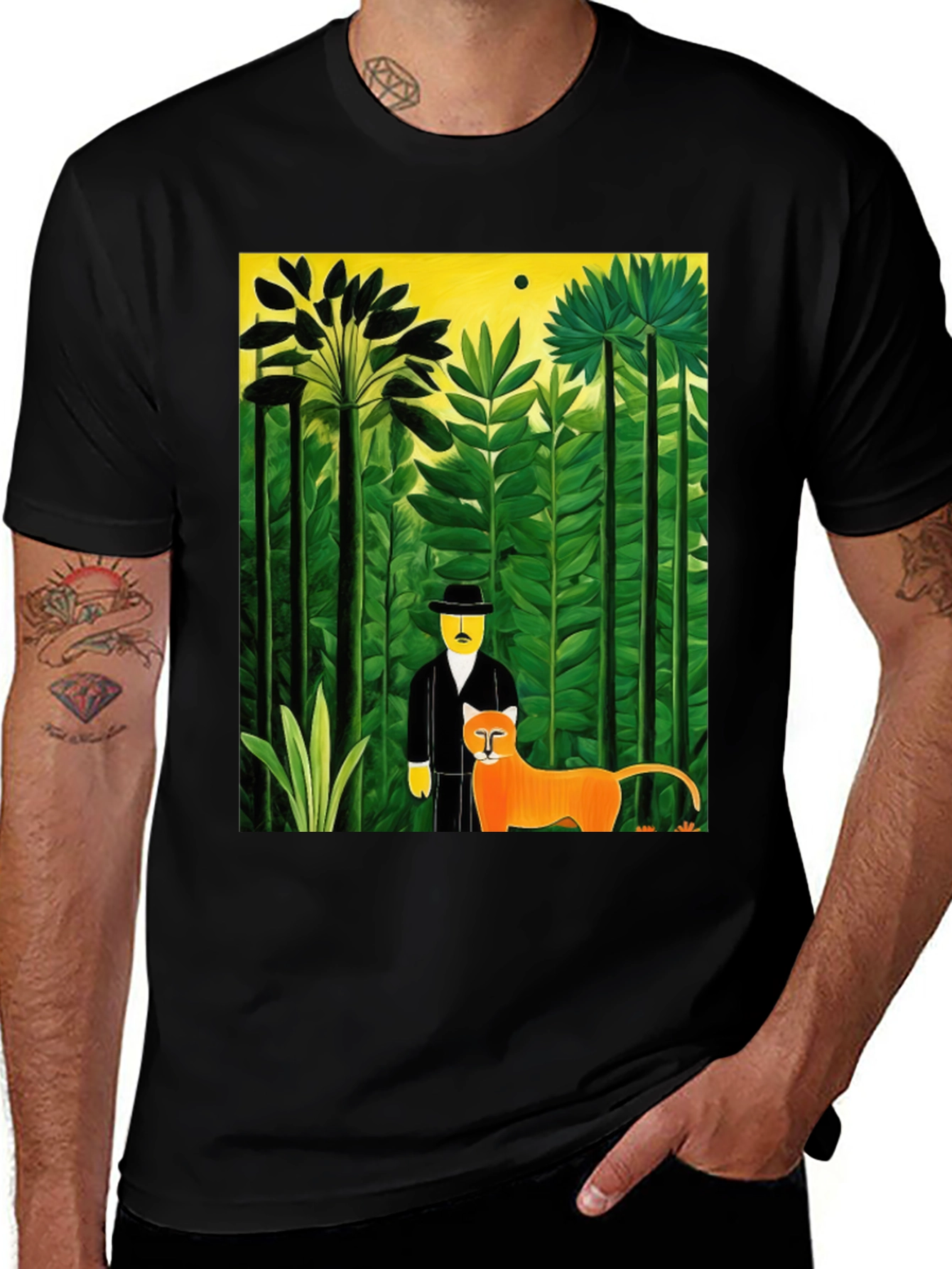 Rousseau Tiger in the Jungle Art T-Shirt