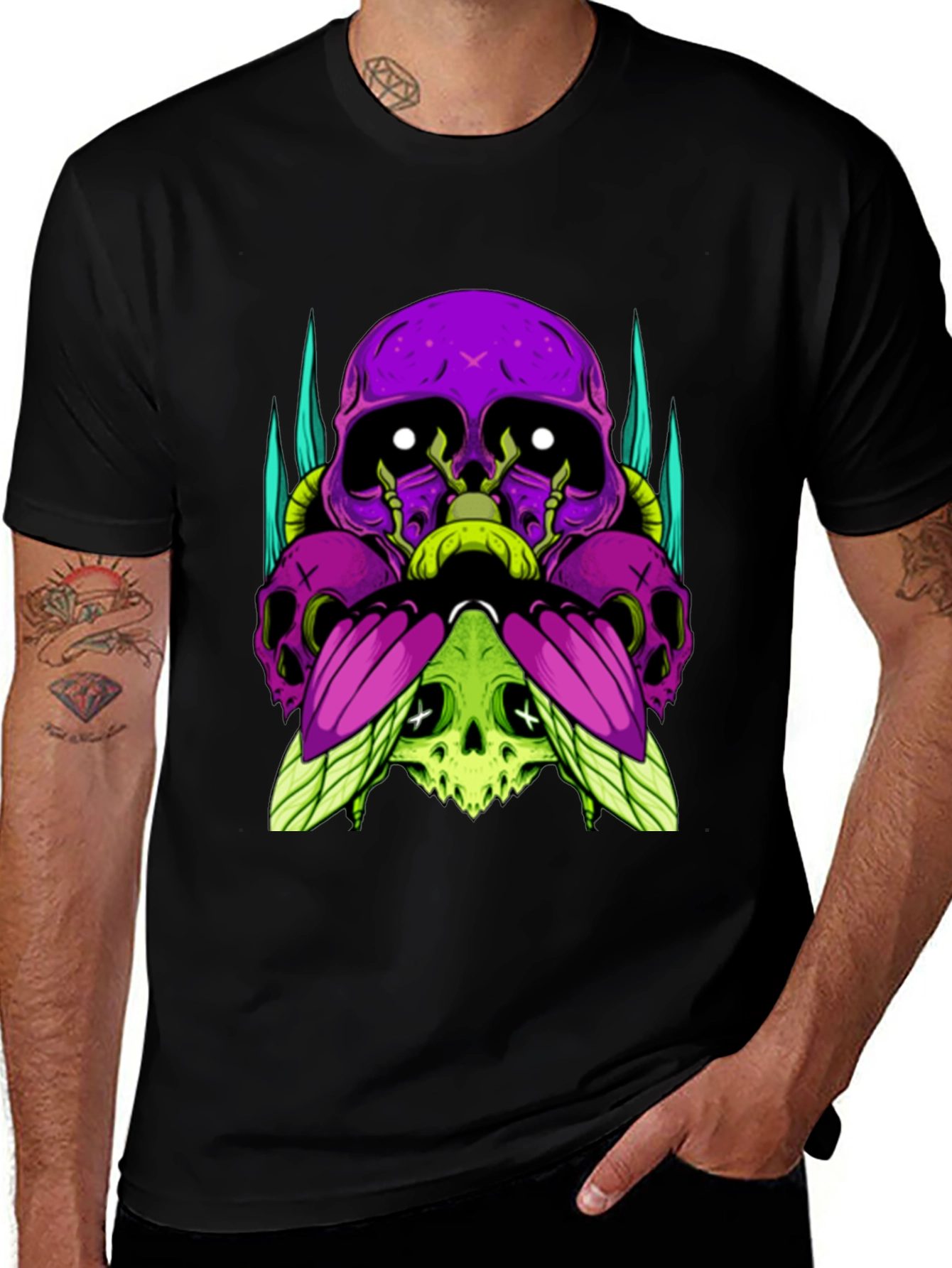 Variant 18 of Skull Stack Graphic Tee