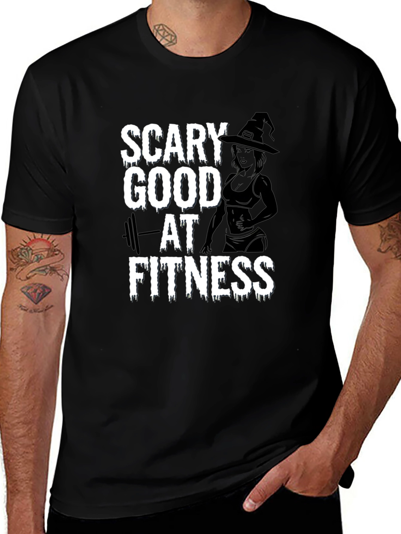 Variant 16 of Scary Good at Fitness Halloween Workout Tee