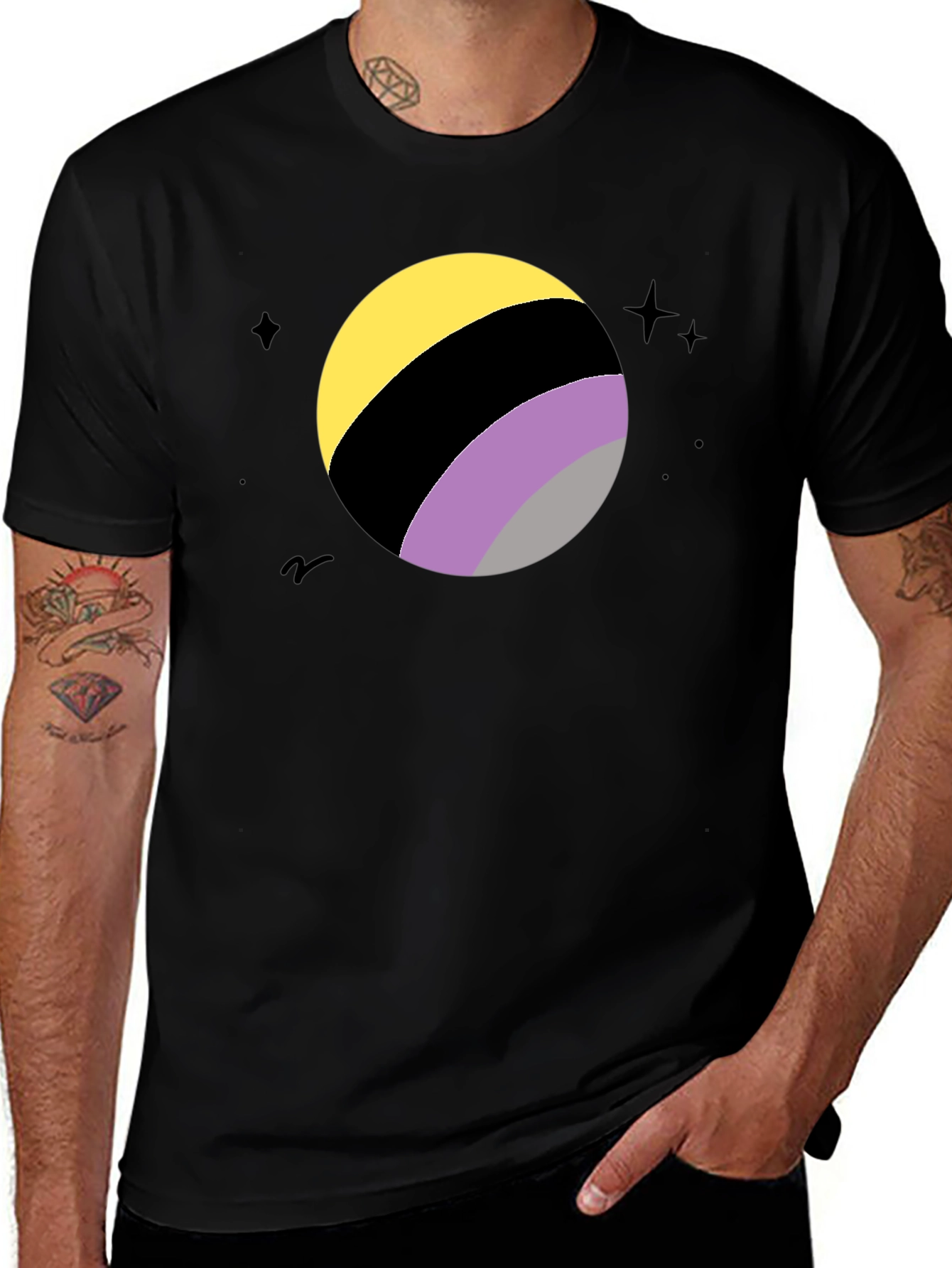 Variant 24 of Non-Binary Pride Flag T-Shirt - Stylish & Comfortable