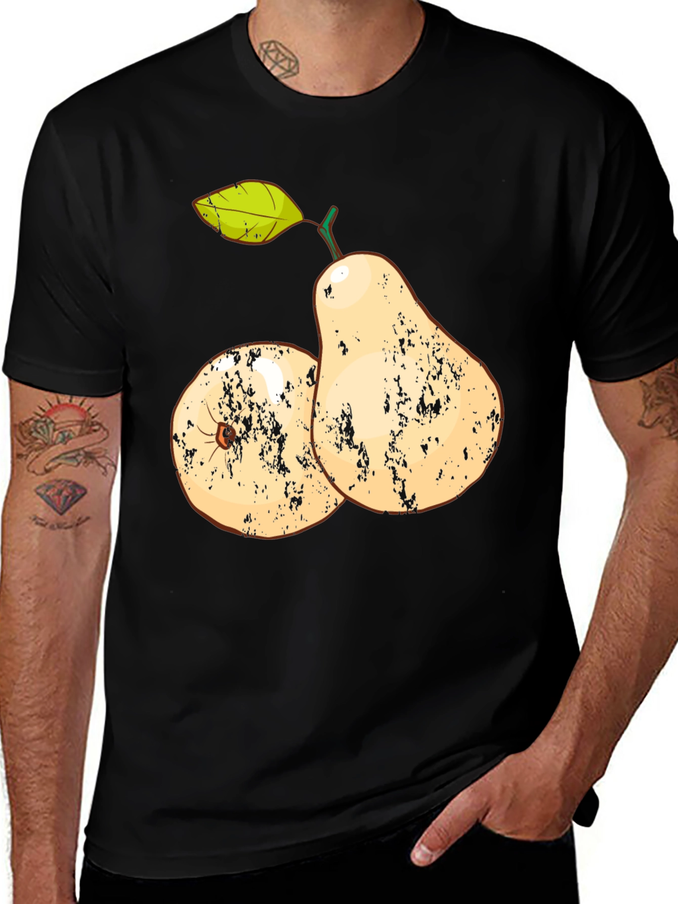 Variant 16 of Pear Graphic Tee - Modern Fruit Design
