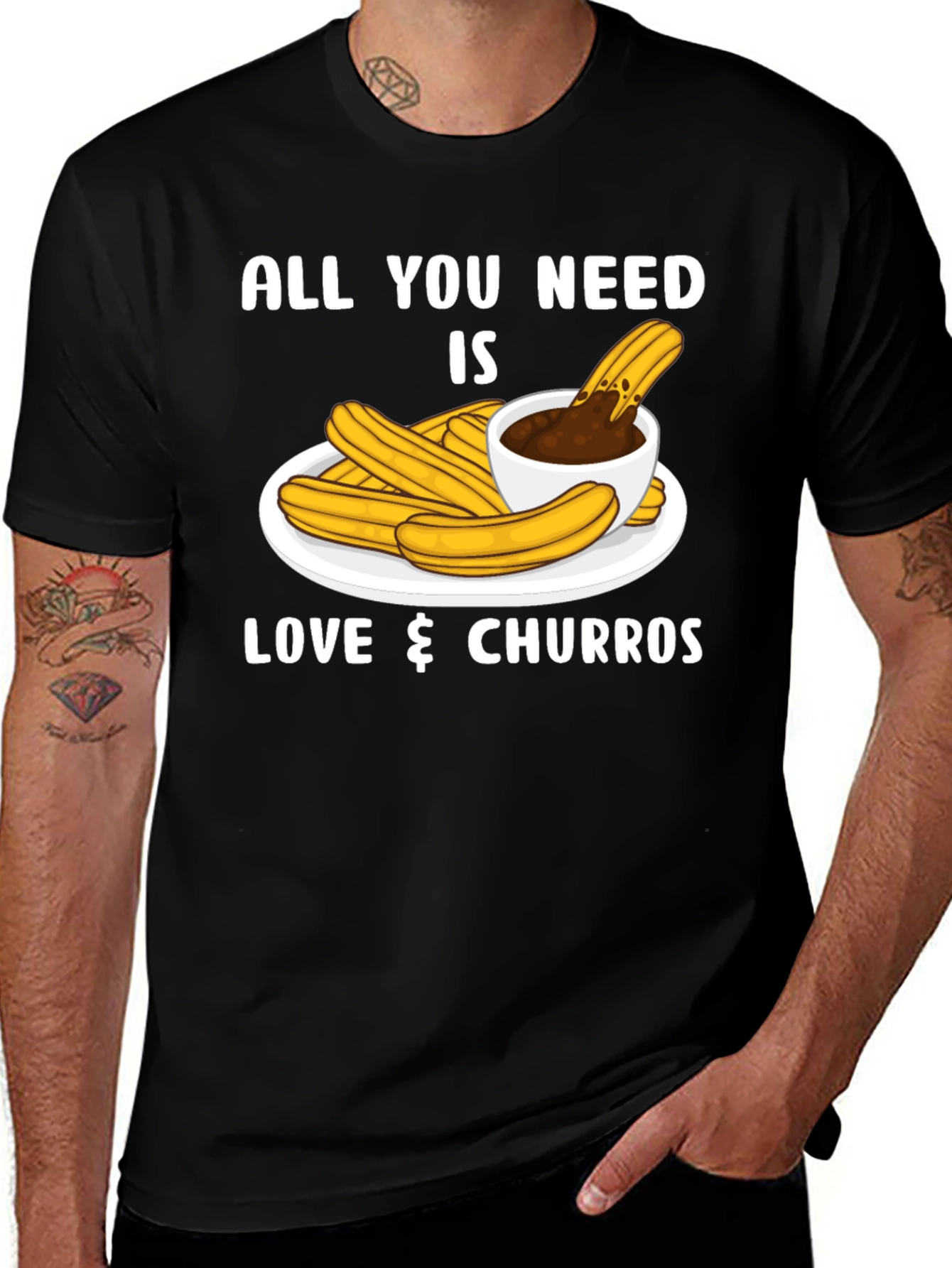 Love & Churros T-Shirt - Sweet Dessert Tee