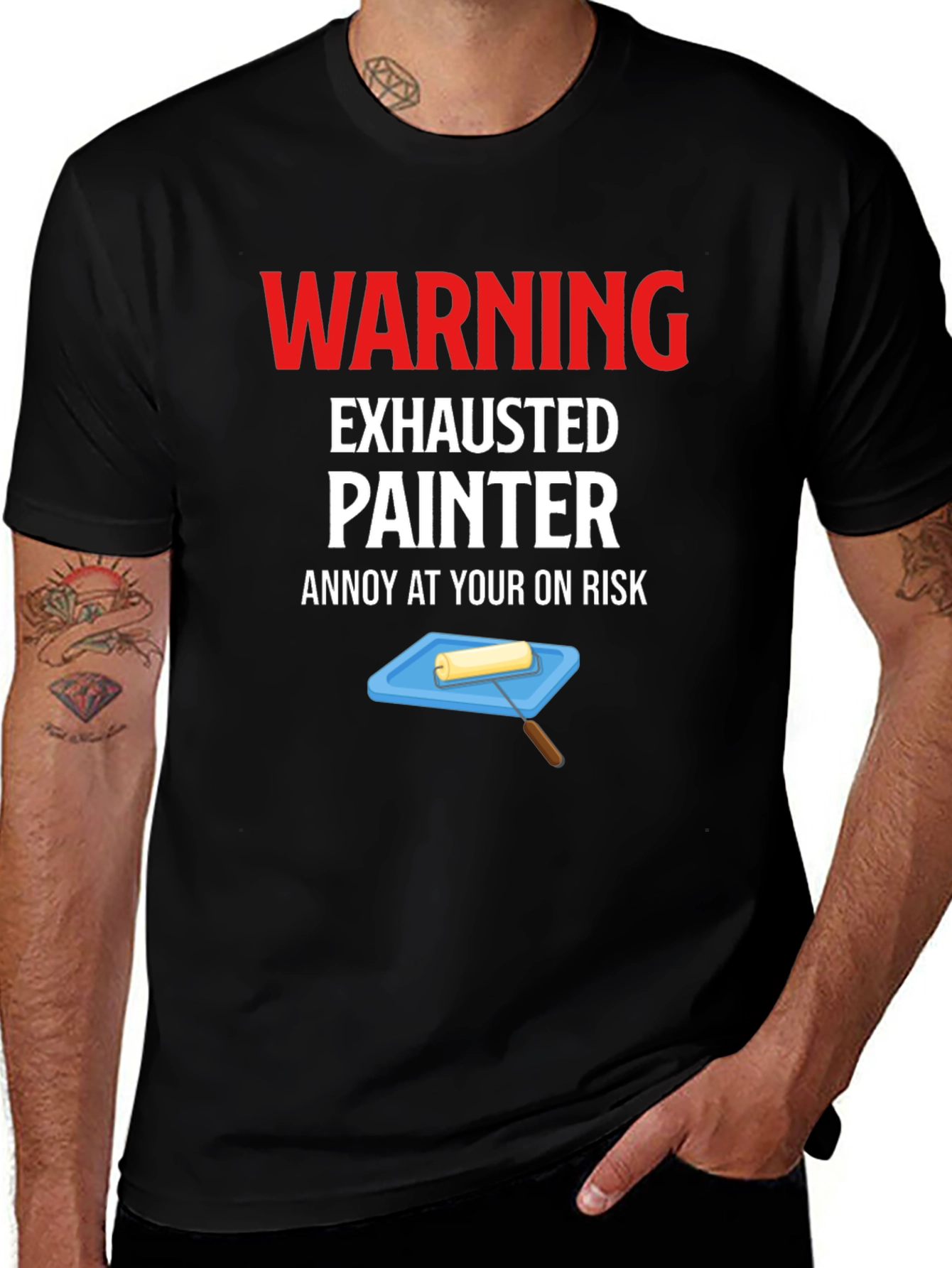 Variant 13 of Warning Exhausted Painter T-Shirt
