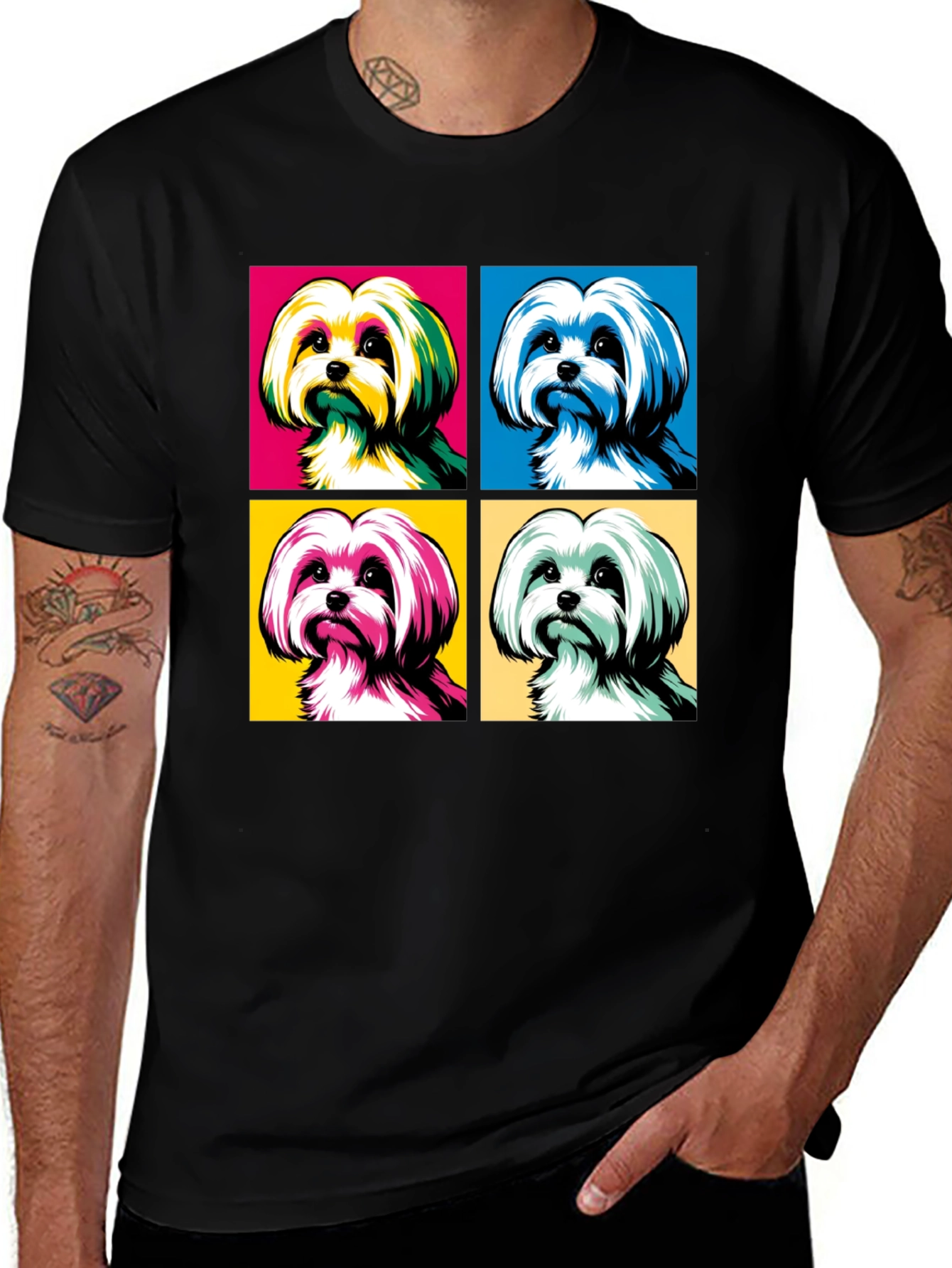 Variant 8 of Pop Art Dog Graphic T-Shirt