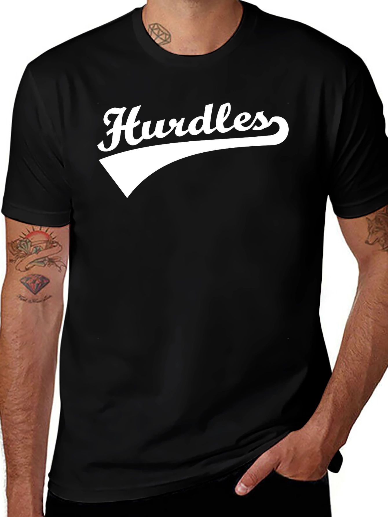 Variant 22 of Hurdles Black Graphic Tee