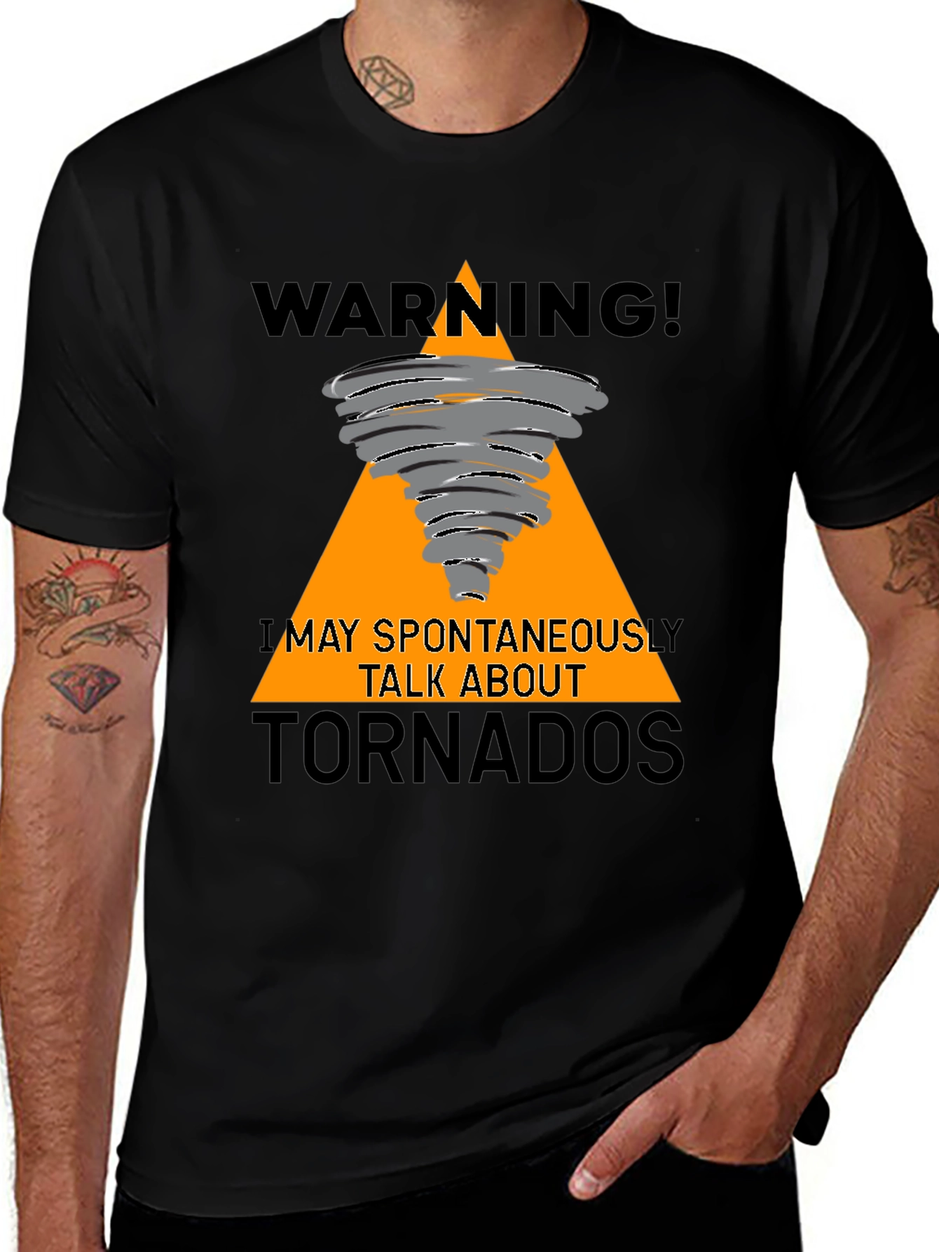 Variant 10 of Warning I May Spontaneously Talk About Tornadoes T-Shirt