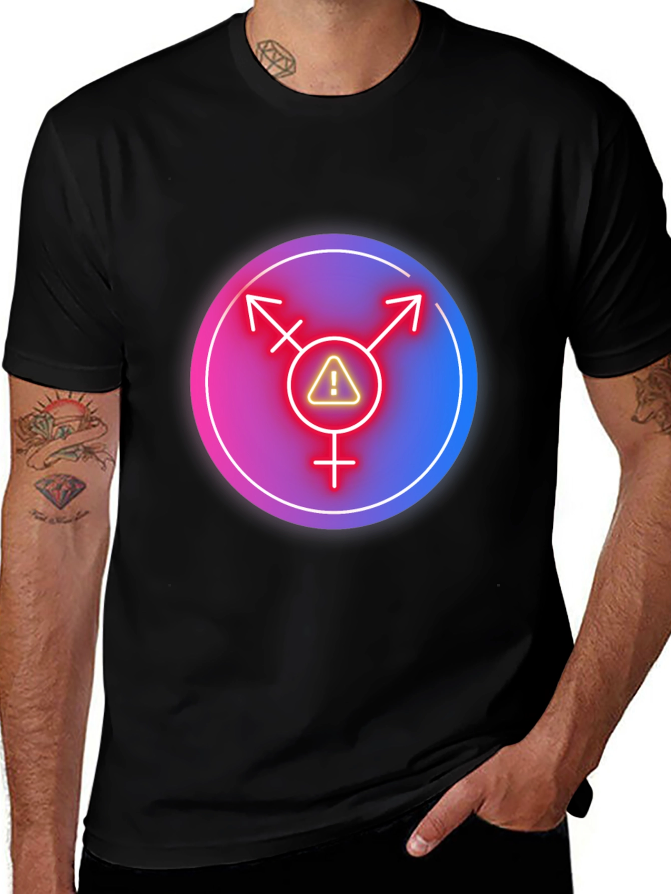 Variant 23 of Transgender Warning T-Shirt