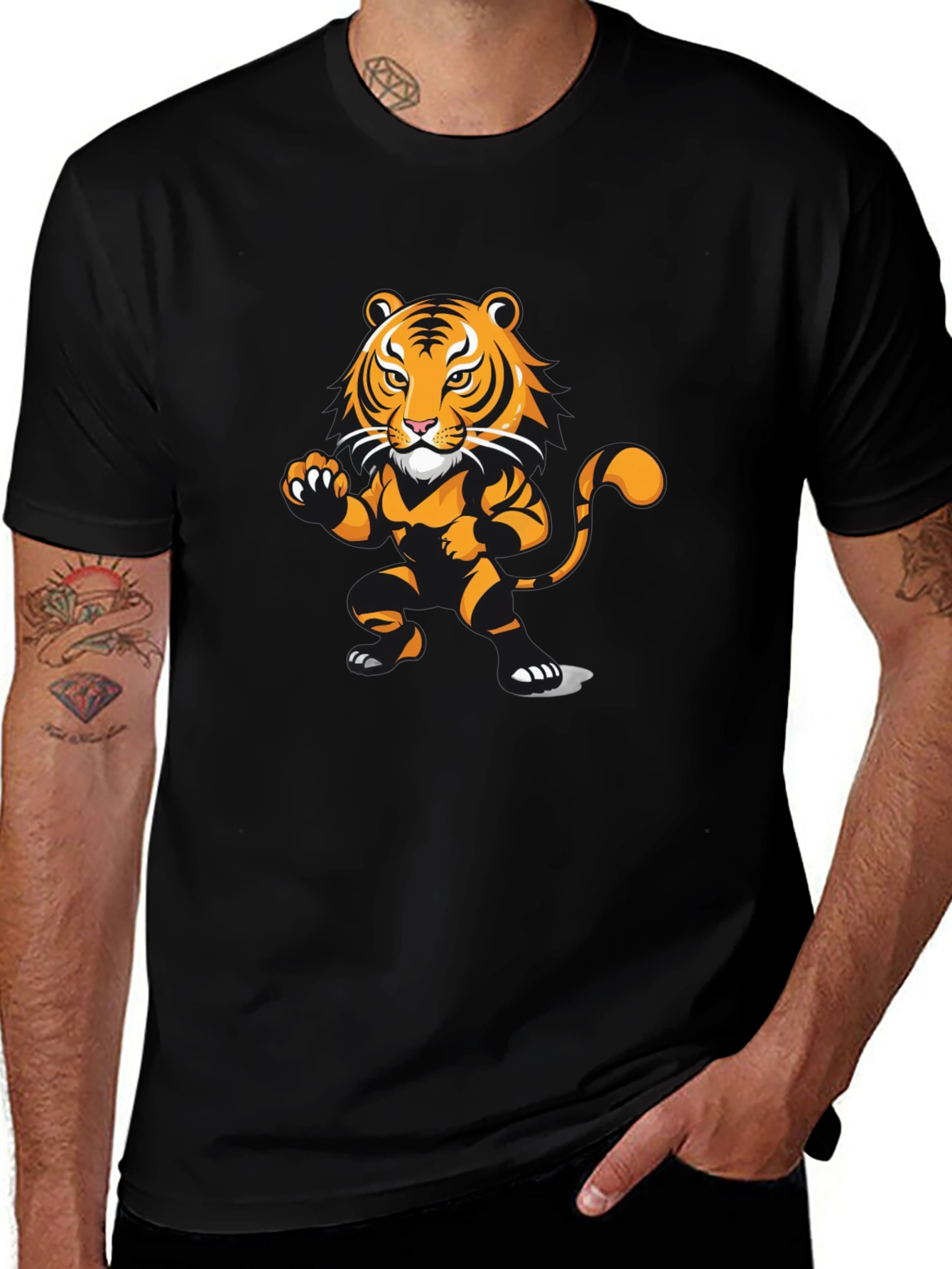 Variant 14 of Tiger Graphic Tee - Stylish Animal Print T-Shirt