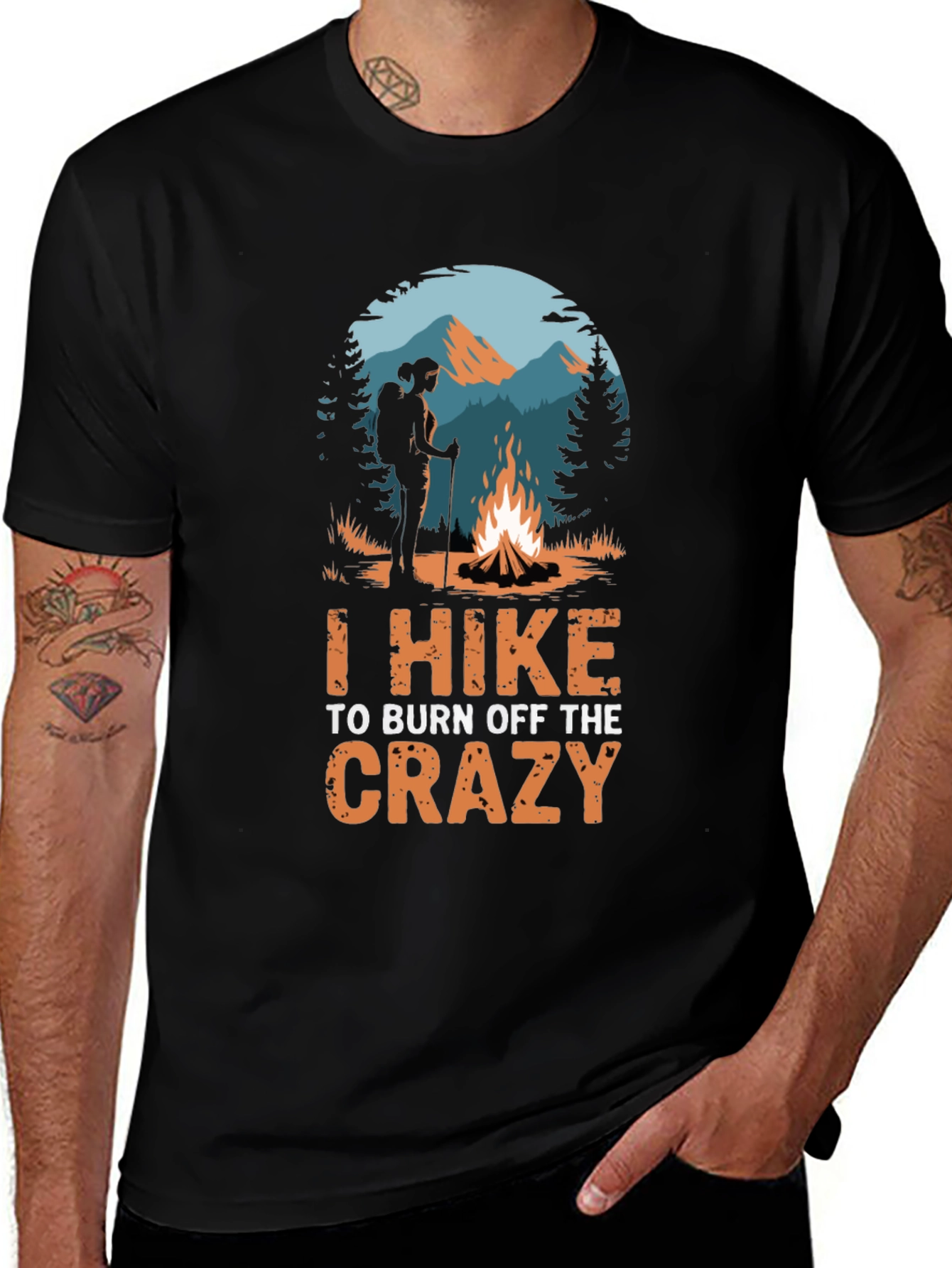 Variant 4 of Hiking Lover T-Shirt - Burn Off The Crazy!