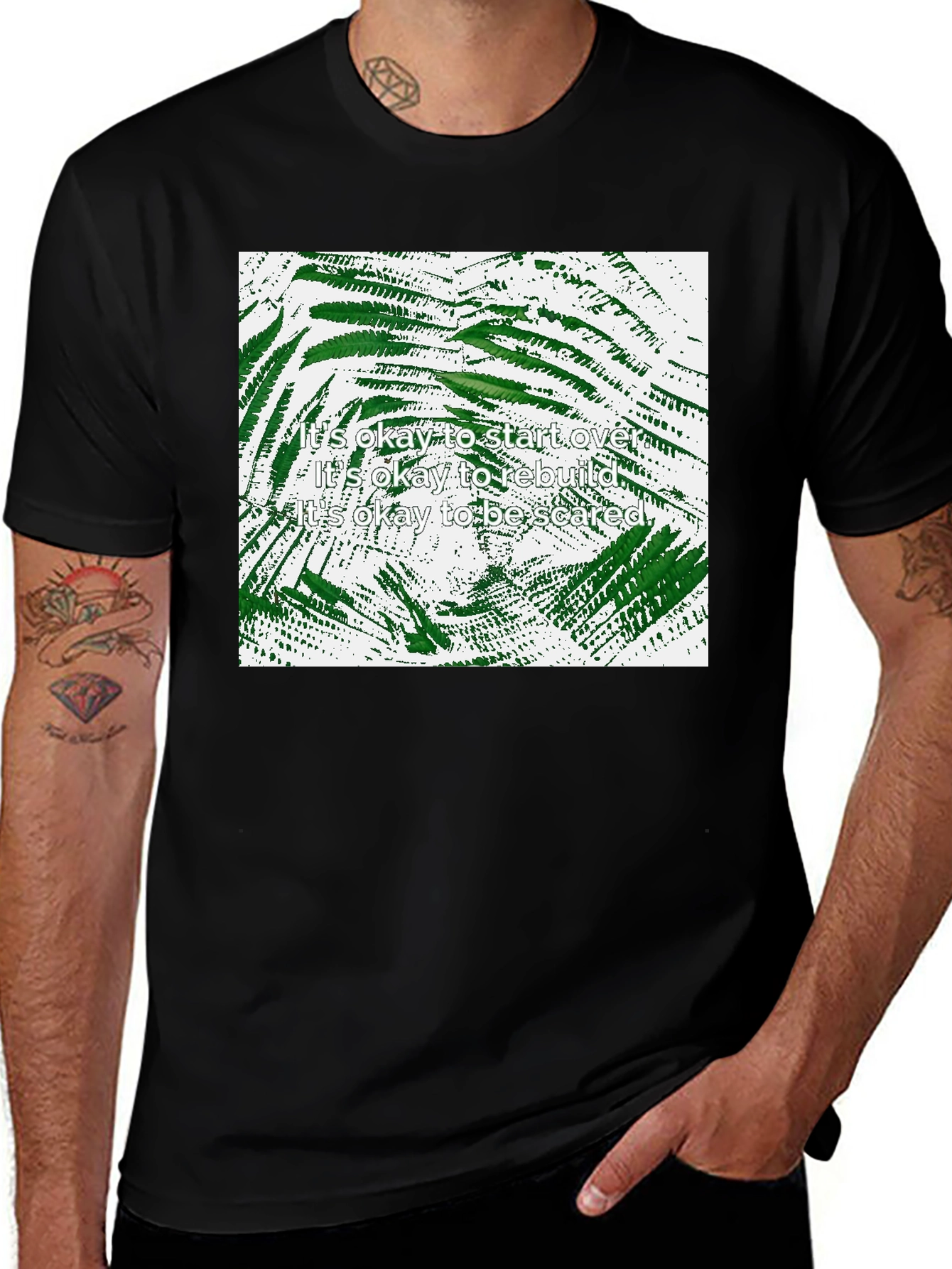 Variant 21 of Inspirational Botanical Print T-Shirt