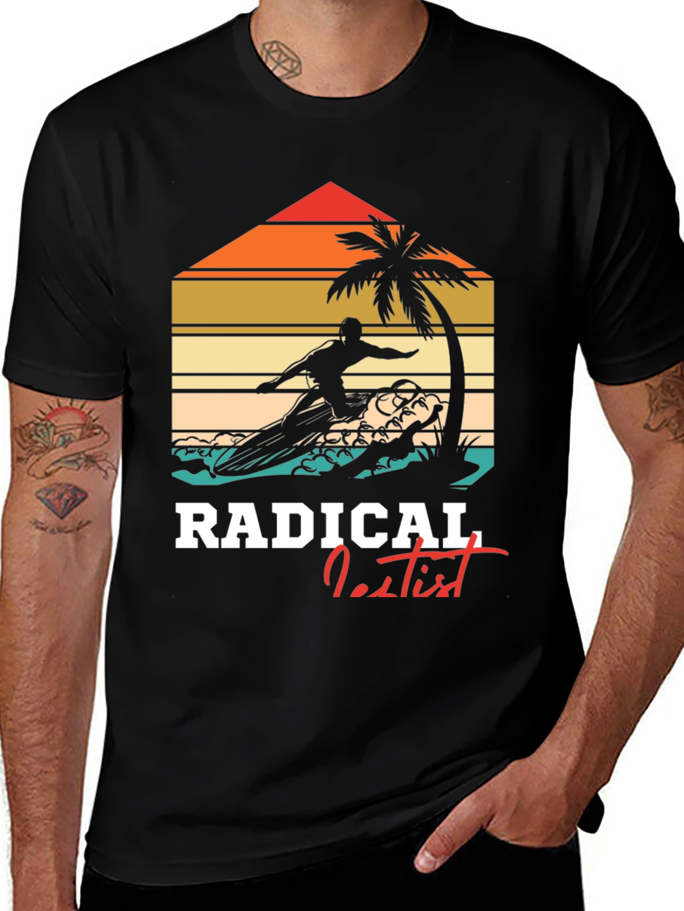 Variant 15 of Radical Tourist Graphic Tee - Surf, Sun, Retro