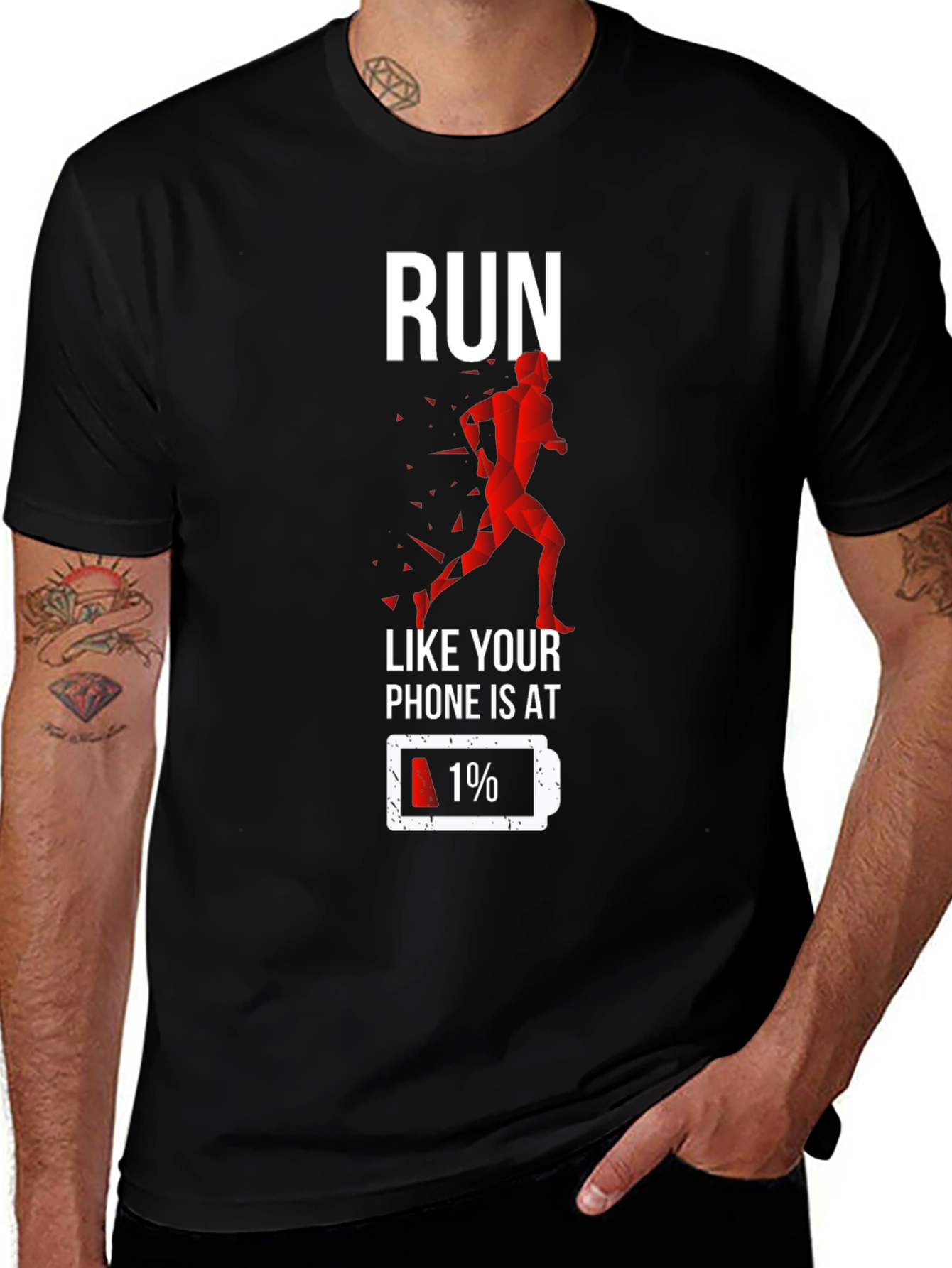 Variant 12 of Run Like Your Phone is at 1% T-Shirt