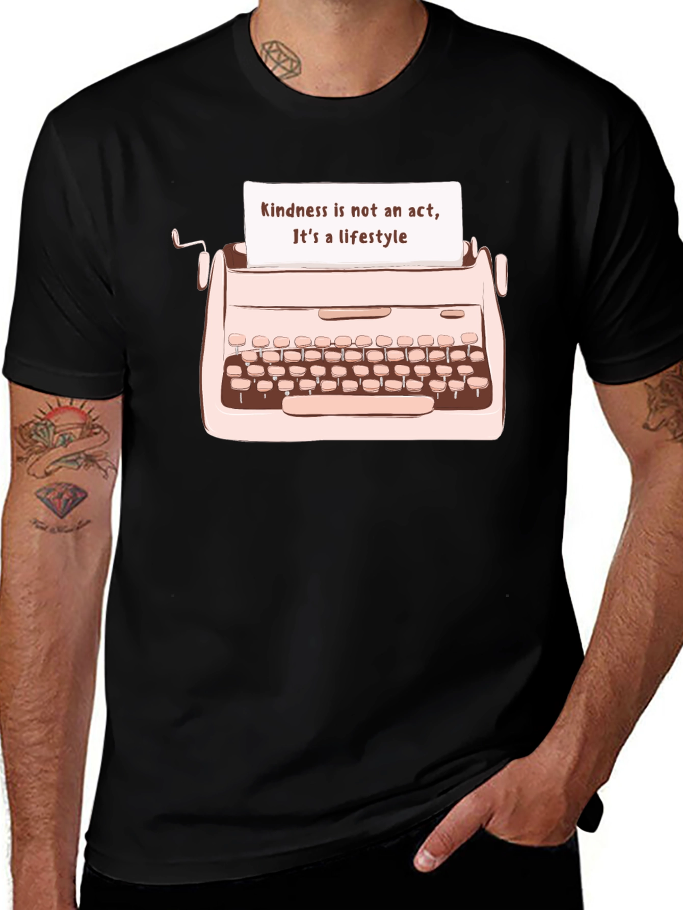 Variant 19 of Kindness Lifestyle Black T-Shirt