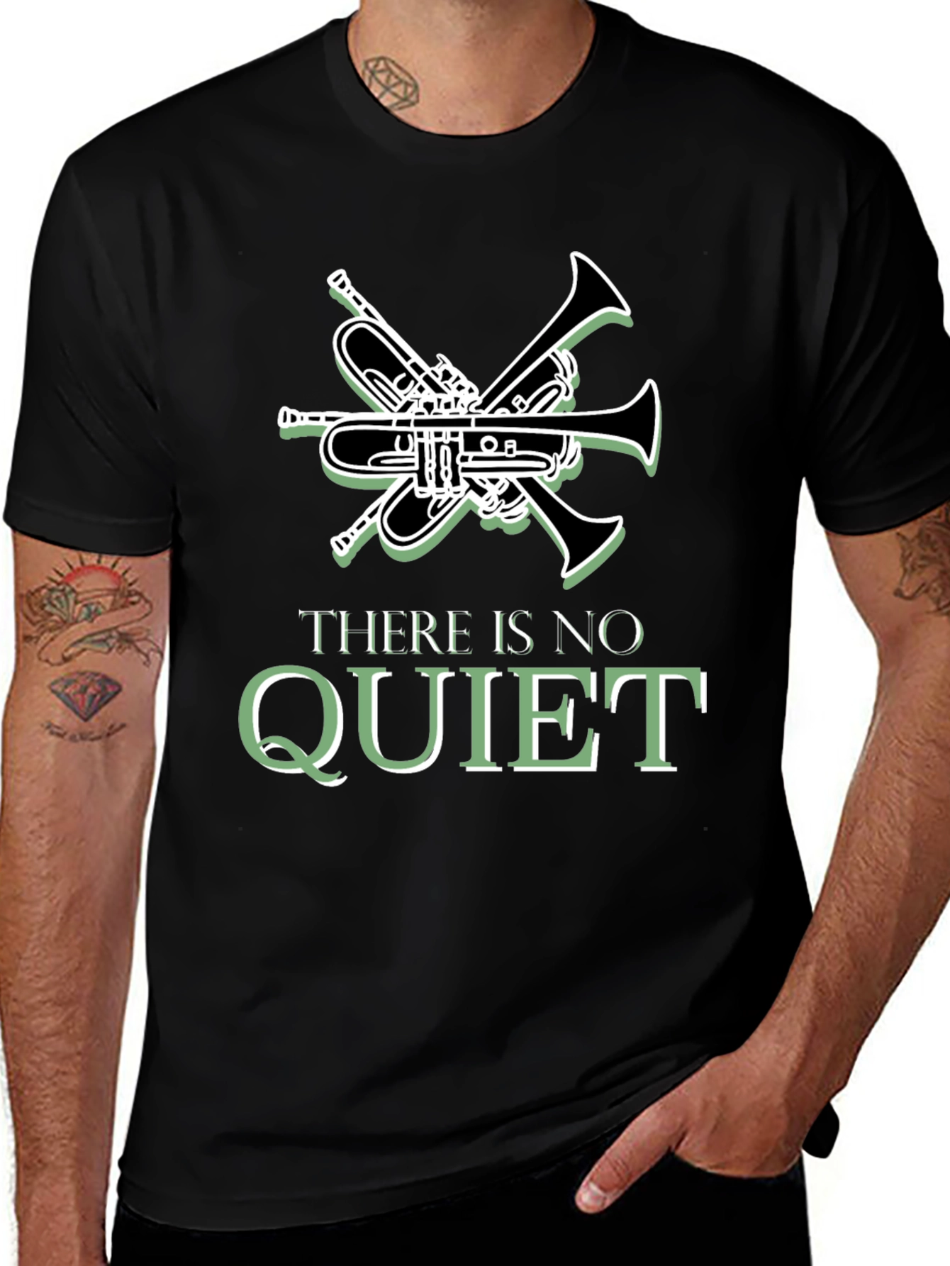 Variant 17 of There is No Quiet Band T-Shirt - Music Lover Tee