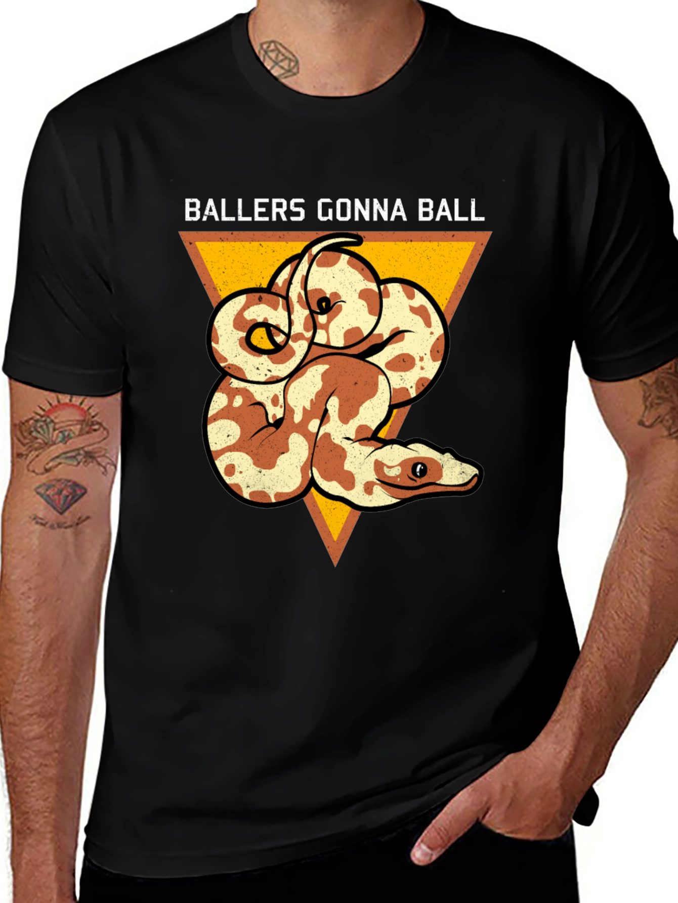 Variant 10 of Ballers Gonna Ball Snake Graphic Tee