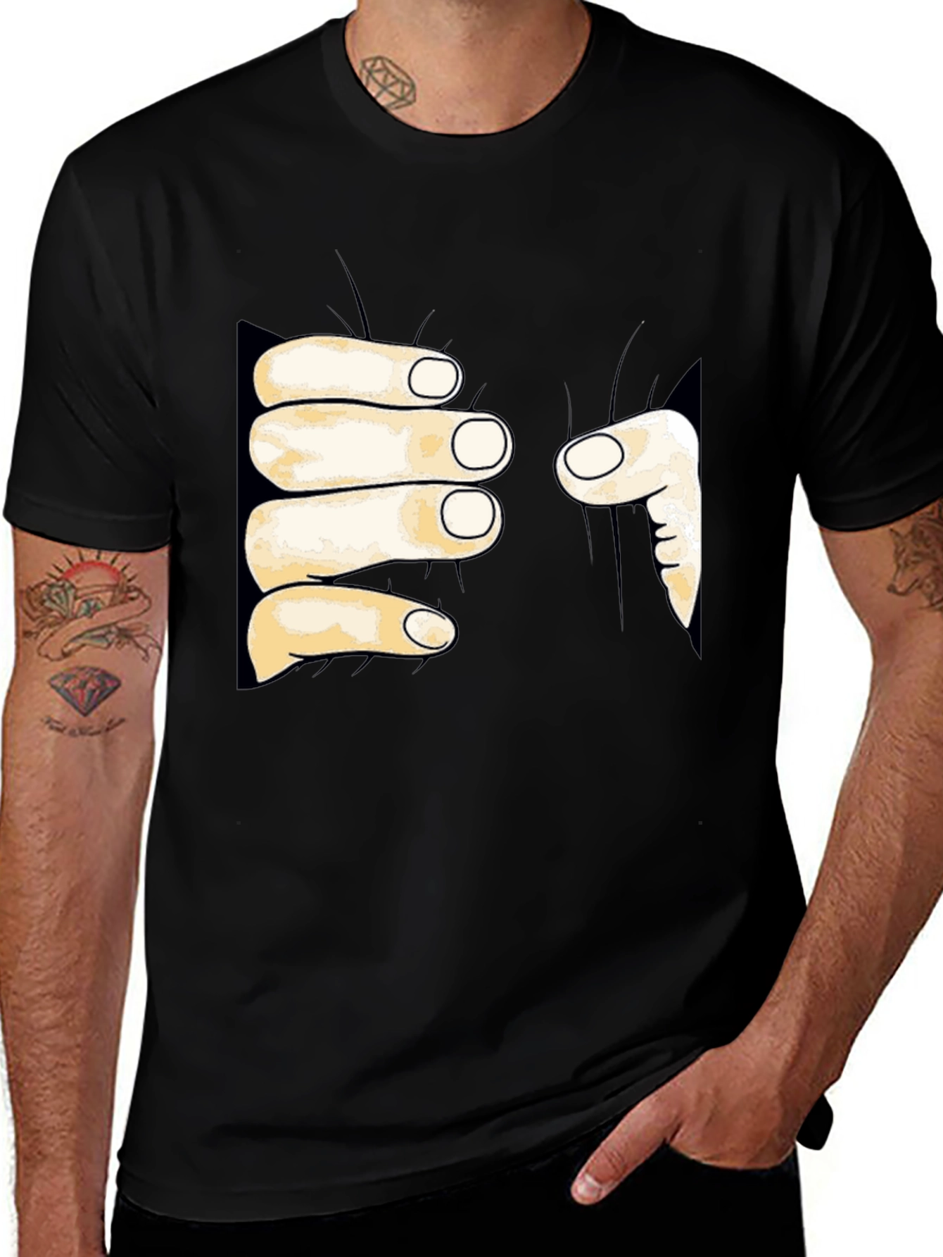 Variant 24 of Funny Hand Grabbing T-Shirt - Unique Graphic Tee