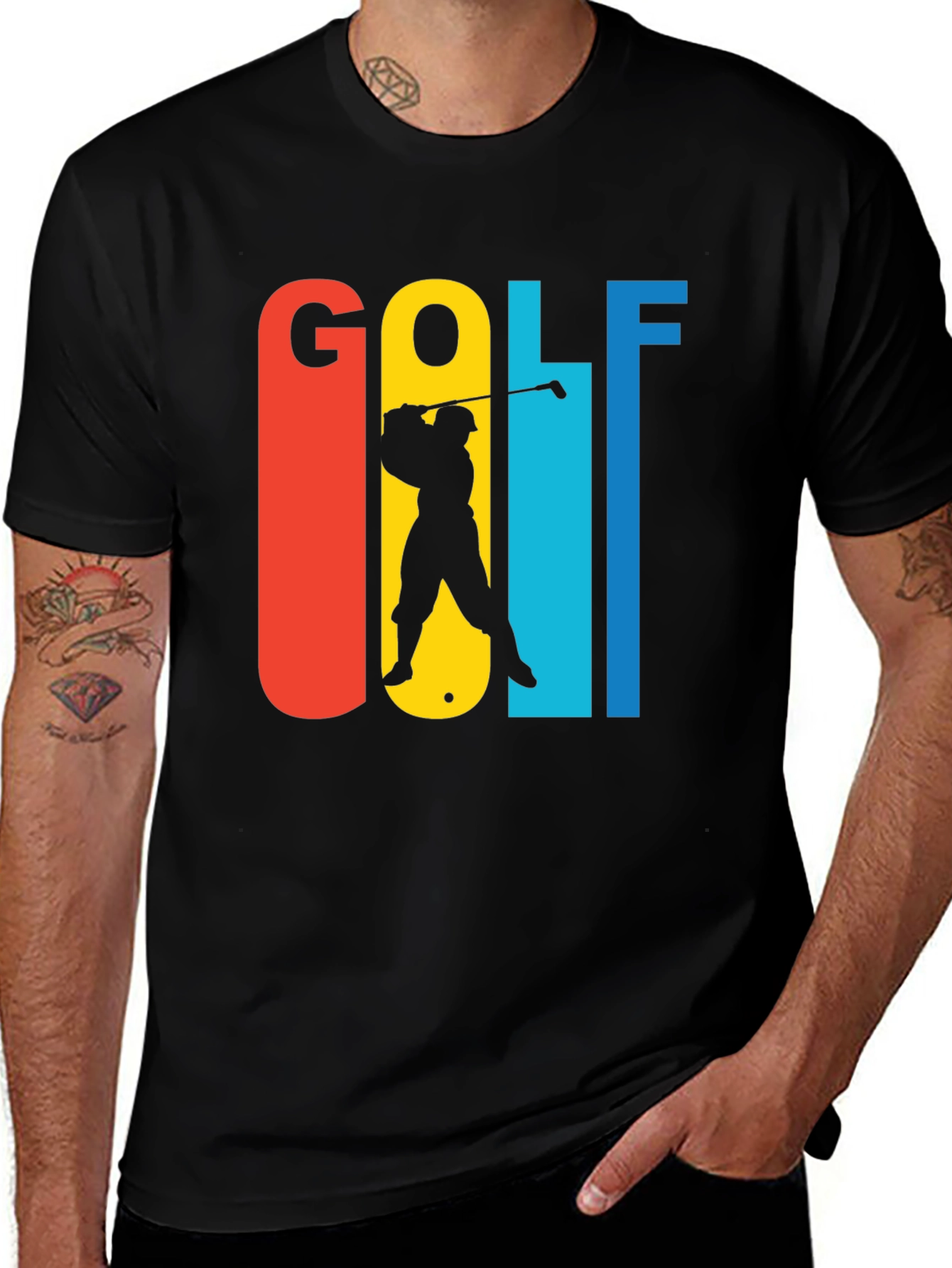 Variant 13 of Golf Graphic Tee - Stylish Retro Golfer Shirt