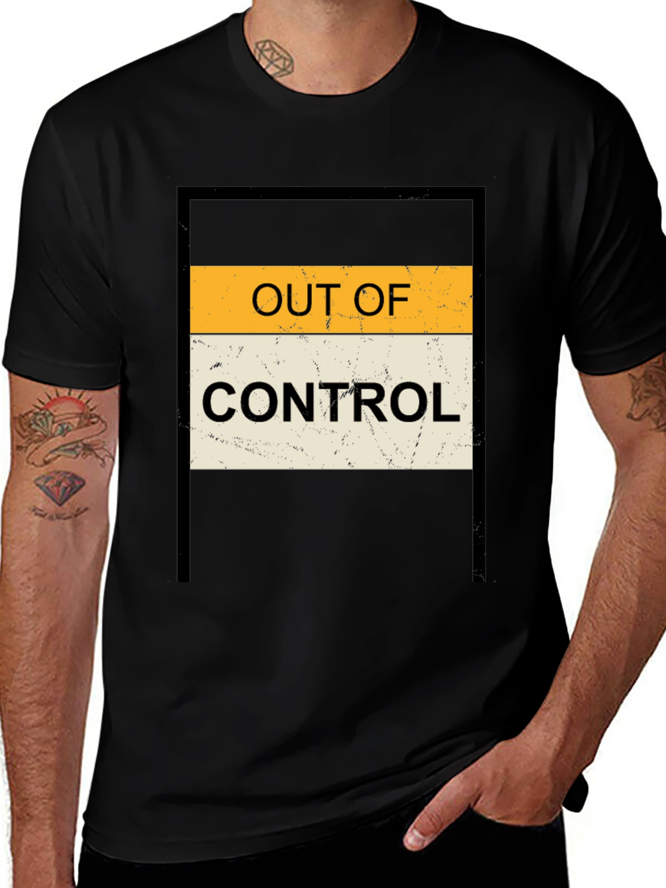 Variant 23 of Out of Control Graphic Tee - Black