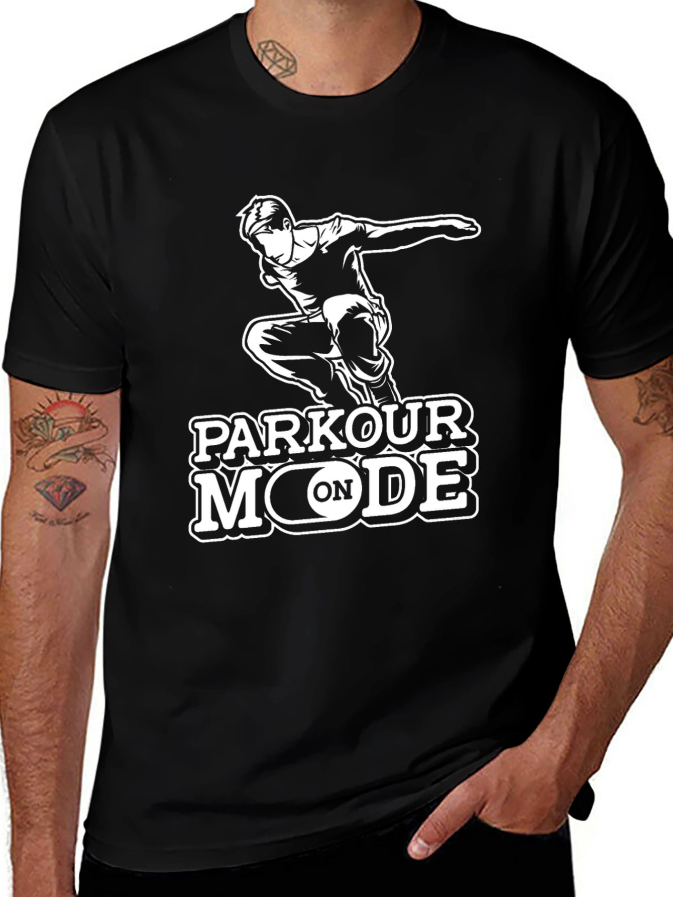 Parkour Mode On T-Shirt - Urban Style Tee