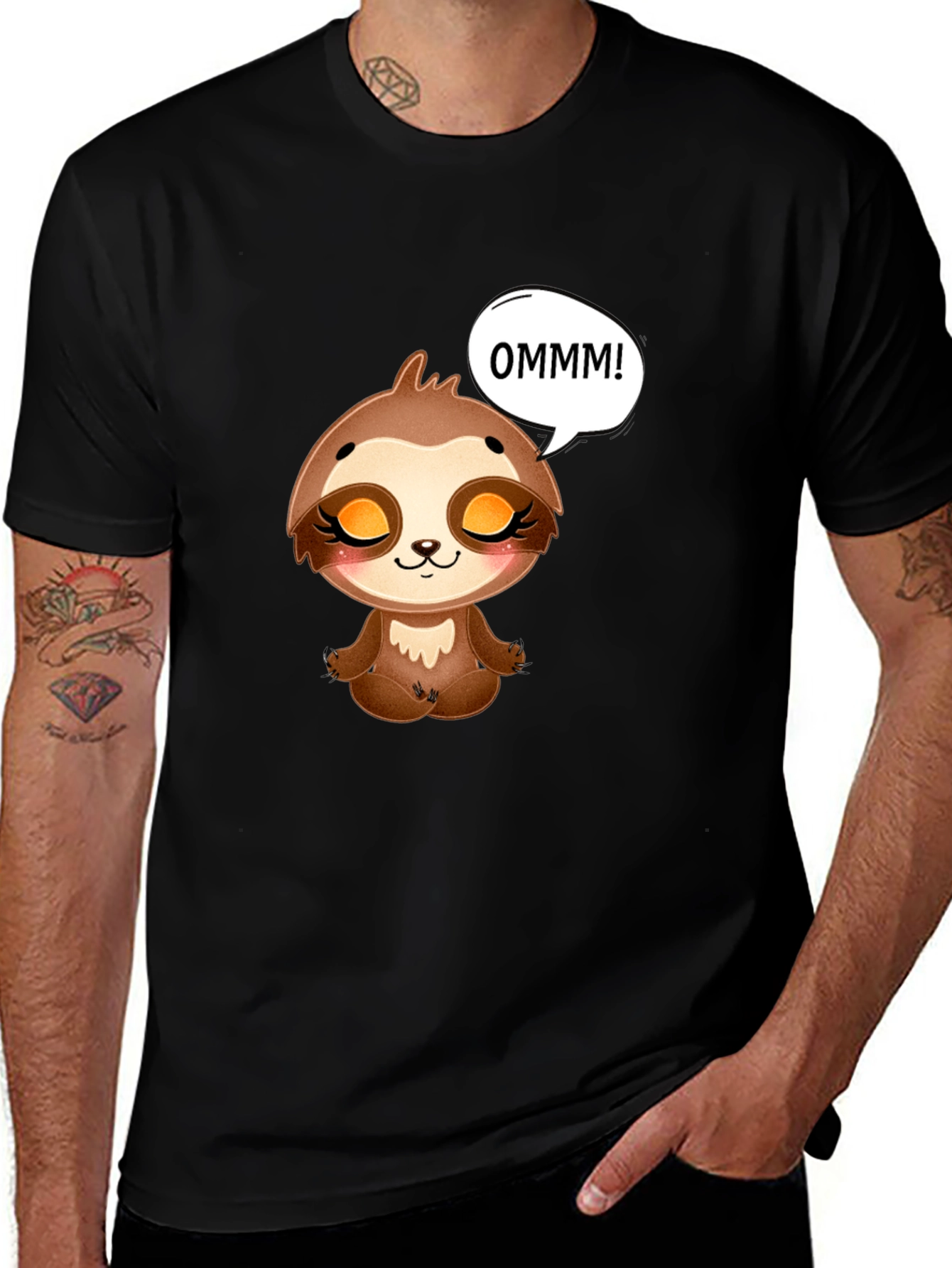 Variant 19 of Meditating Sloth Graphic T-Shirt - OMMM!