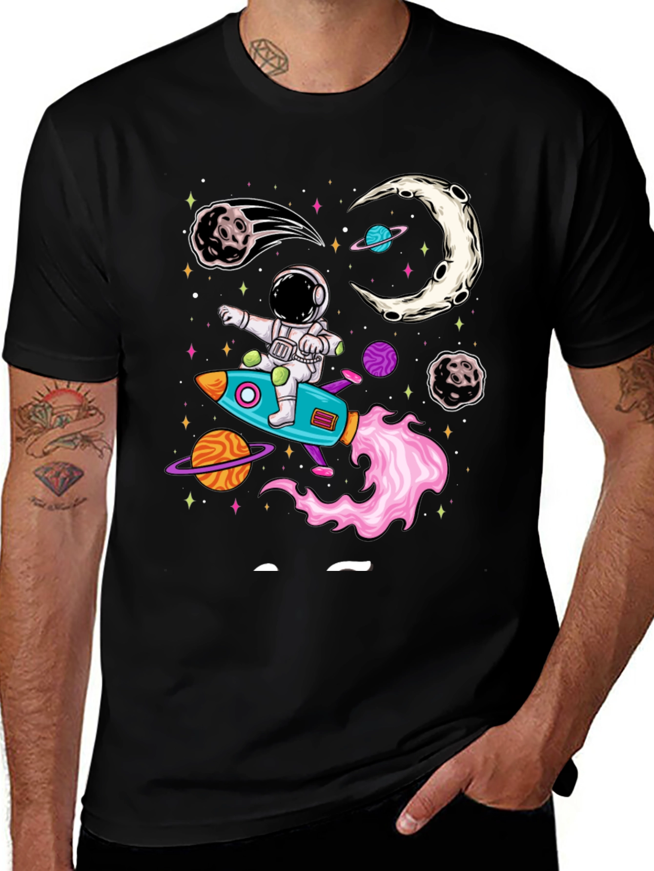 Variant 9 of Astronaut Rocket Ride T-Shirt