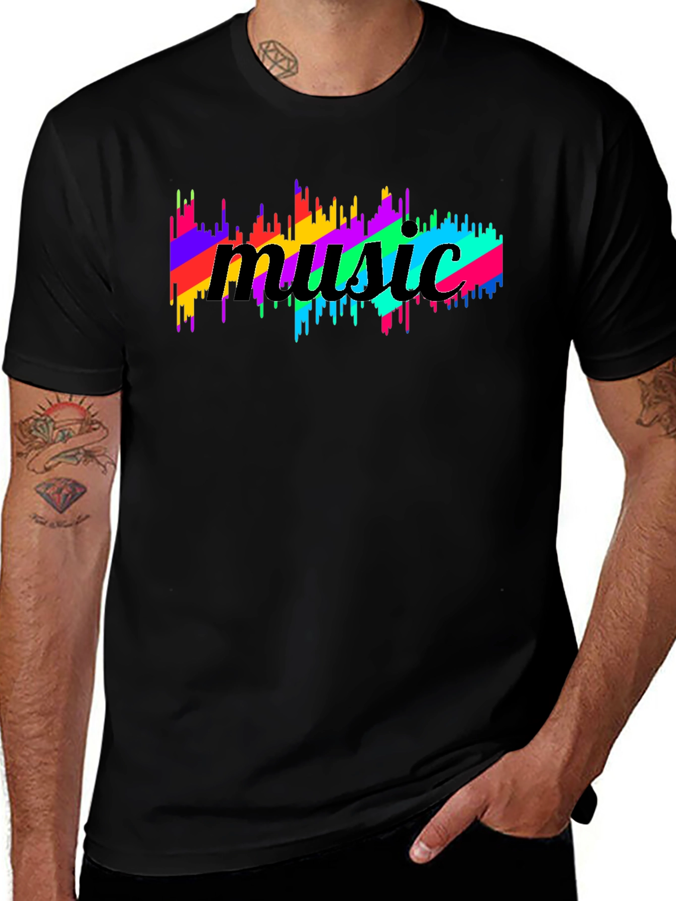 Variant 29 of Music Rainbow Graphic T-Shirt