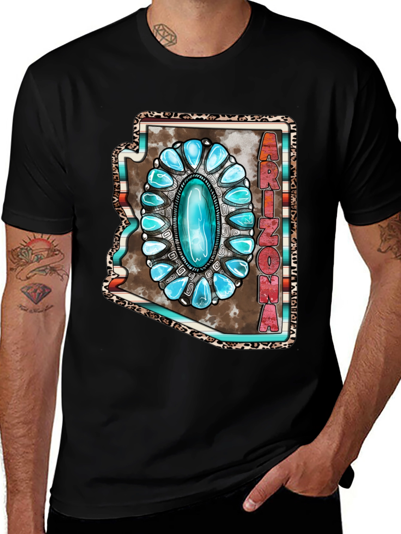 Arizona Graphic Tee - Turquoise Stone