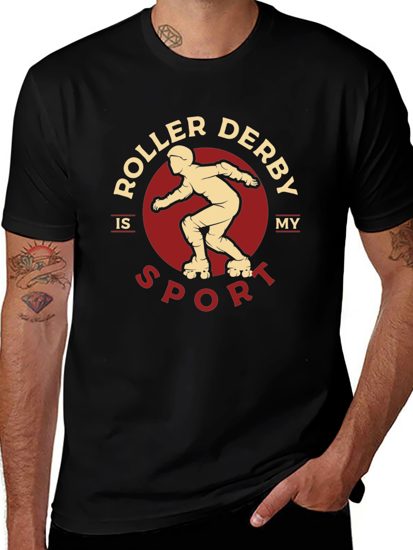 Variant 27 of Roller Derby T-Shirt - Black Cotton Tee for Derby Fans