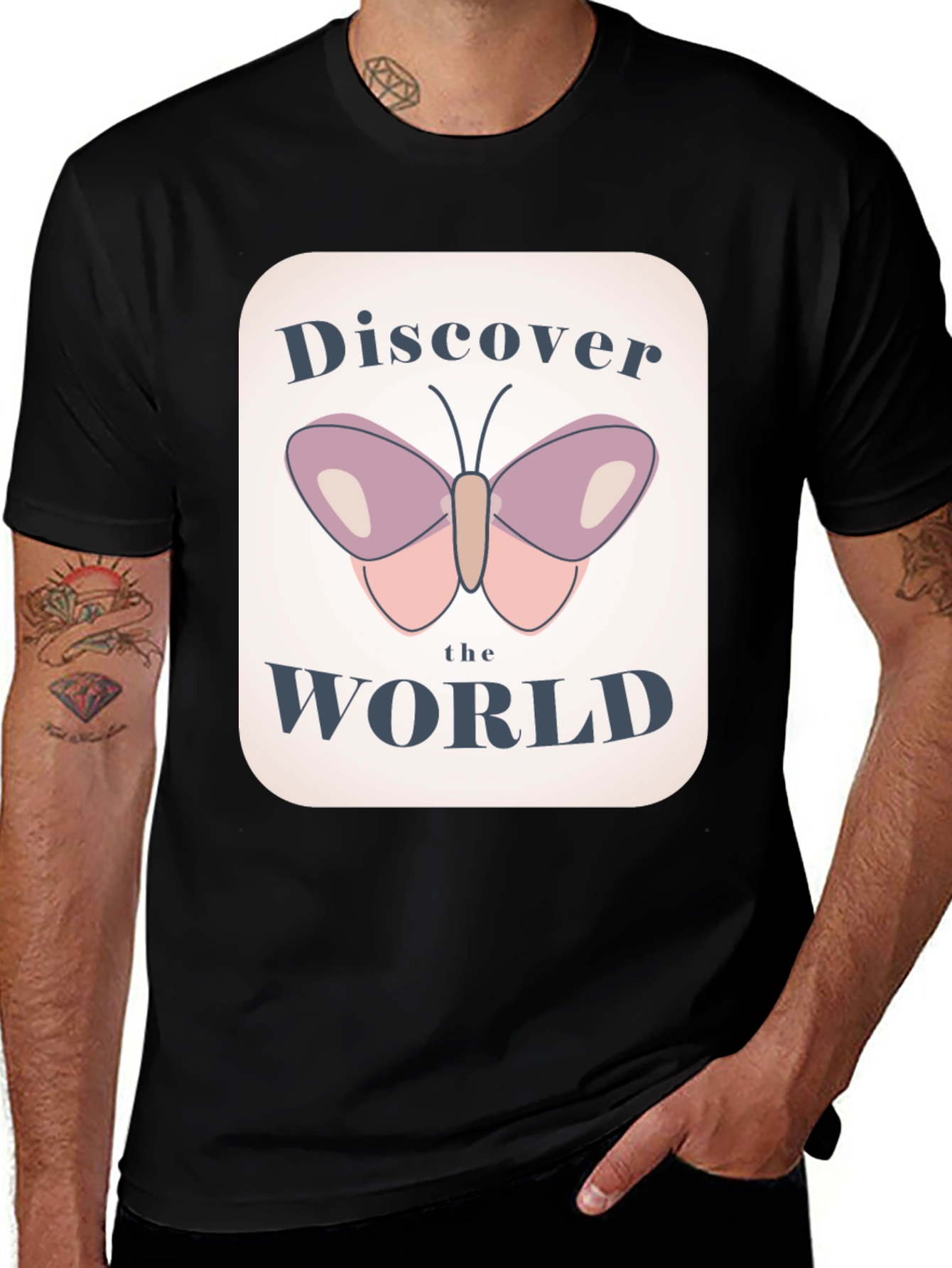 Variant 9 of Discover the World Butterfly Graphic Tee