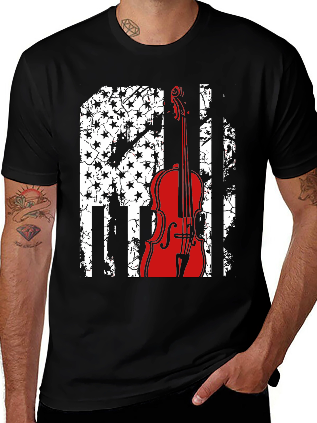 Variant 21 of Patriotic Violin T-Shirt