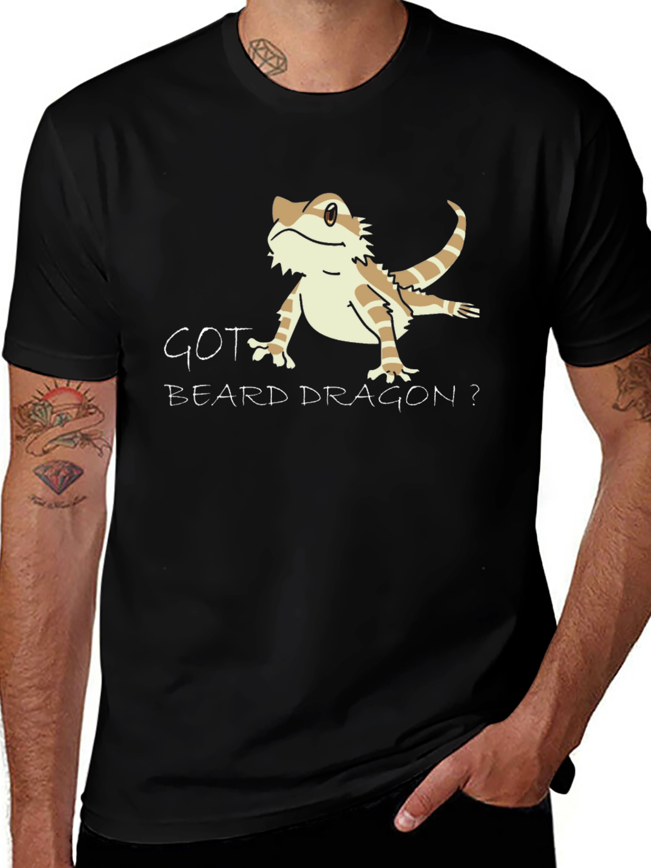 Variant 27 of Got Beard Dragon? Black Graphic T-Shirt