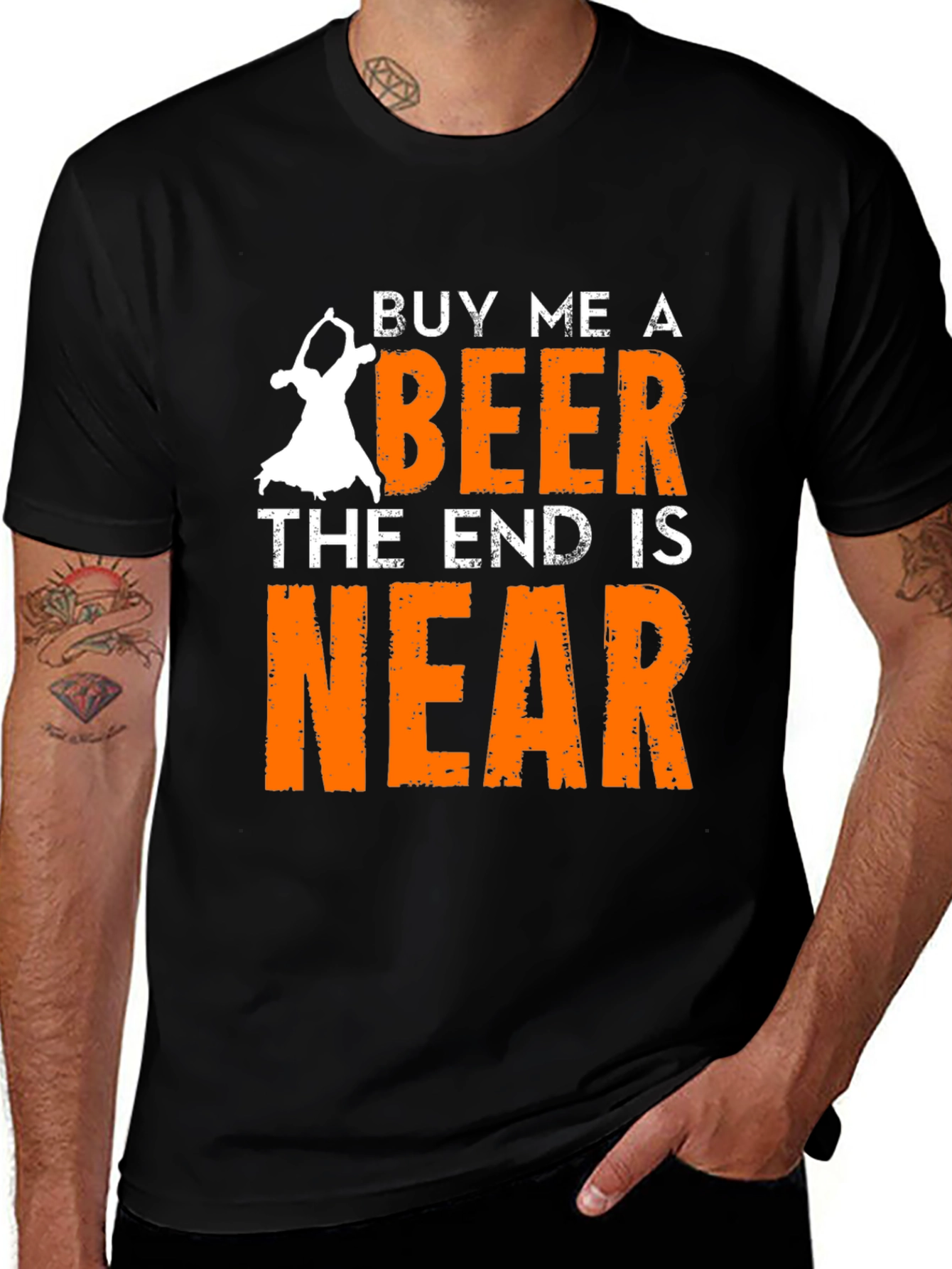 Variant 19 of Buy Me A Beer T-Shirt, End Is Near, Funny